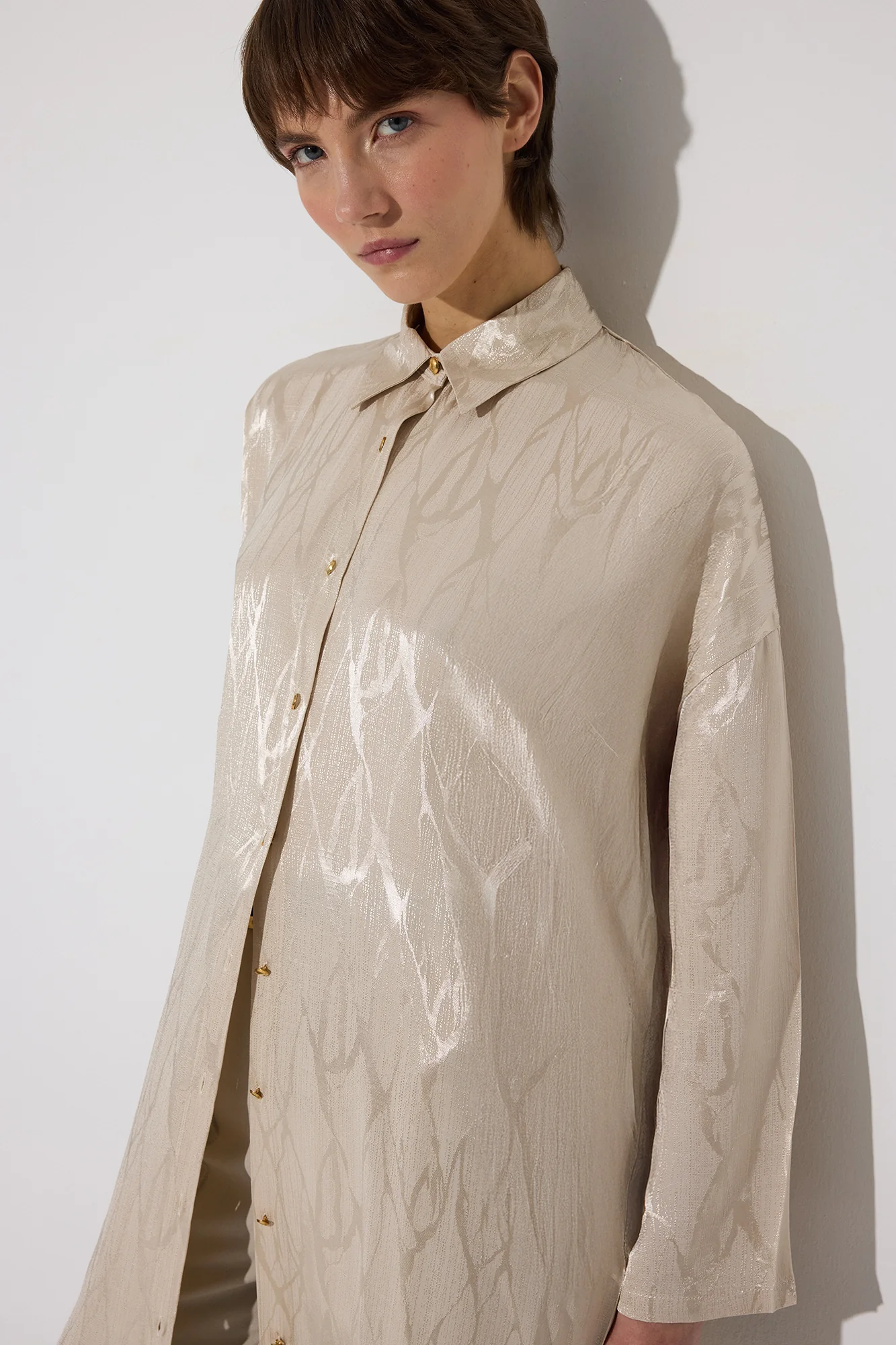 JACQUARD MAXI SATIN TUNIC - Image 3