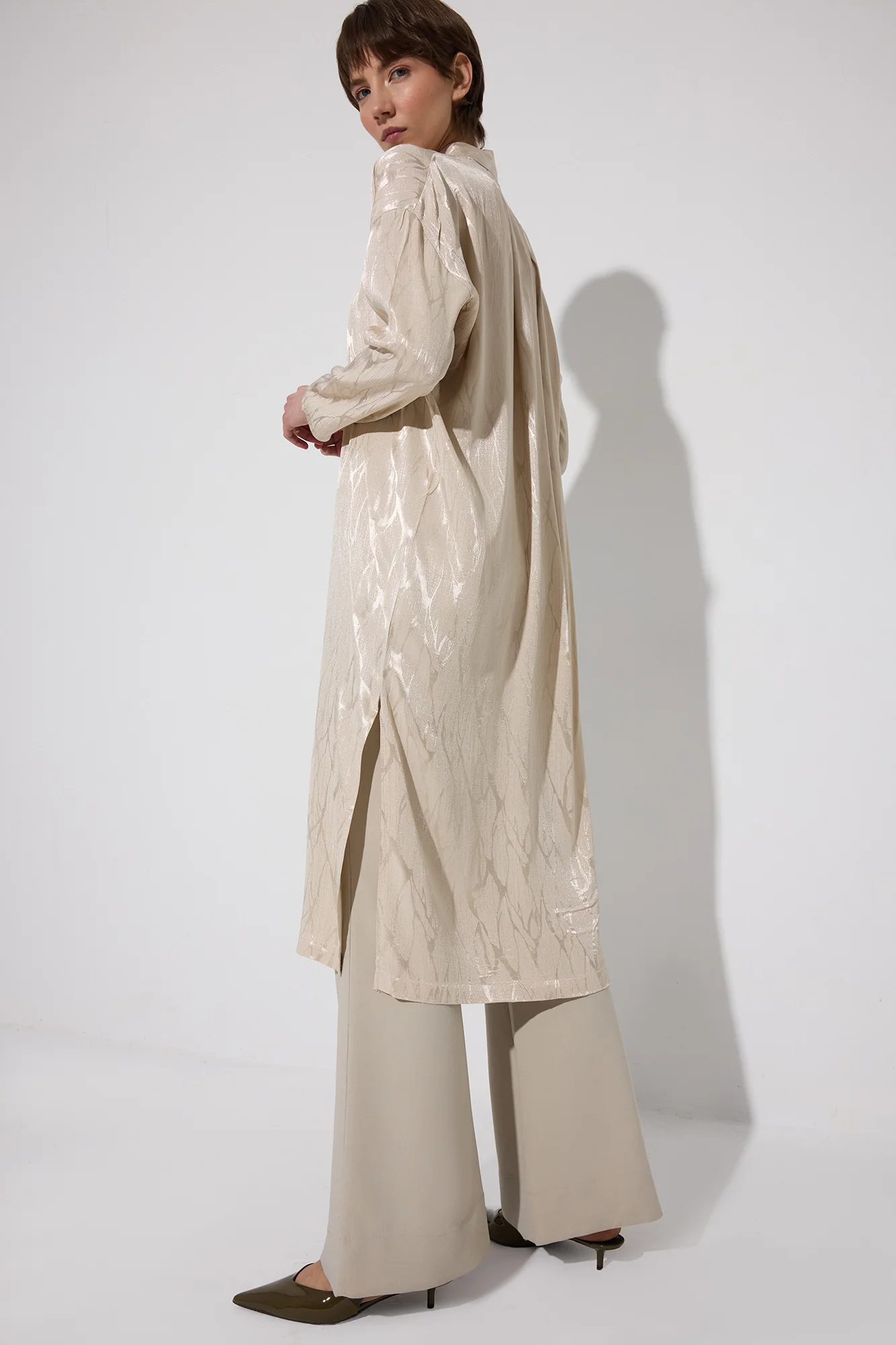 JACQUARD MAXI SATIN TUNIC - Image 5