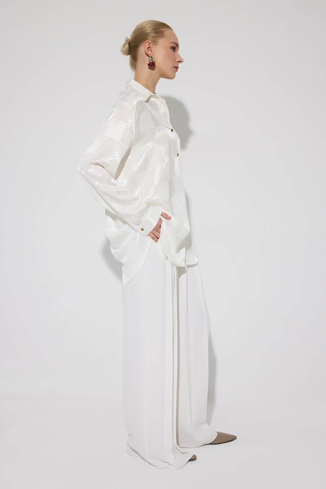 JACQUARD SATIN SHIRT - Image 4