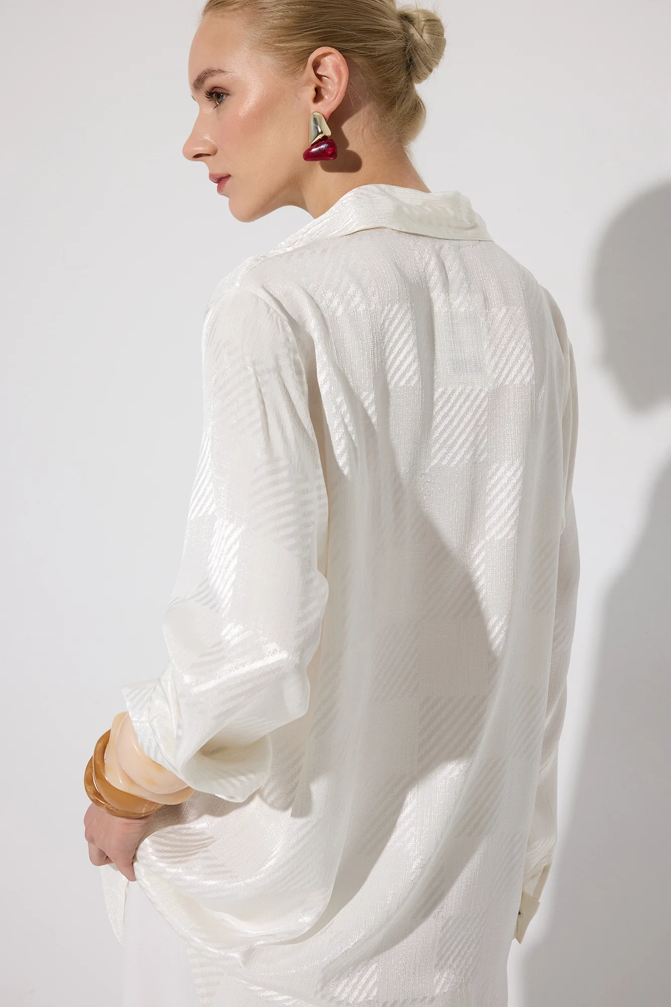 JACQUARD SATIN SHIRT - Image 5