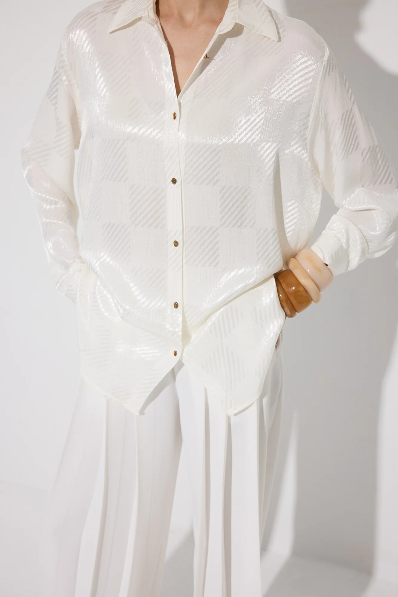 JACQUARD SATIN SHIRT - Image 6