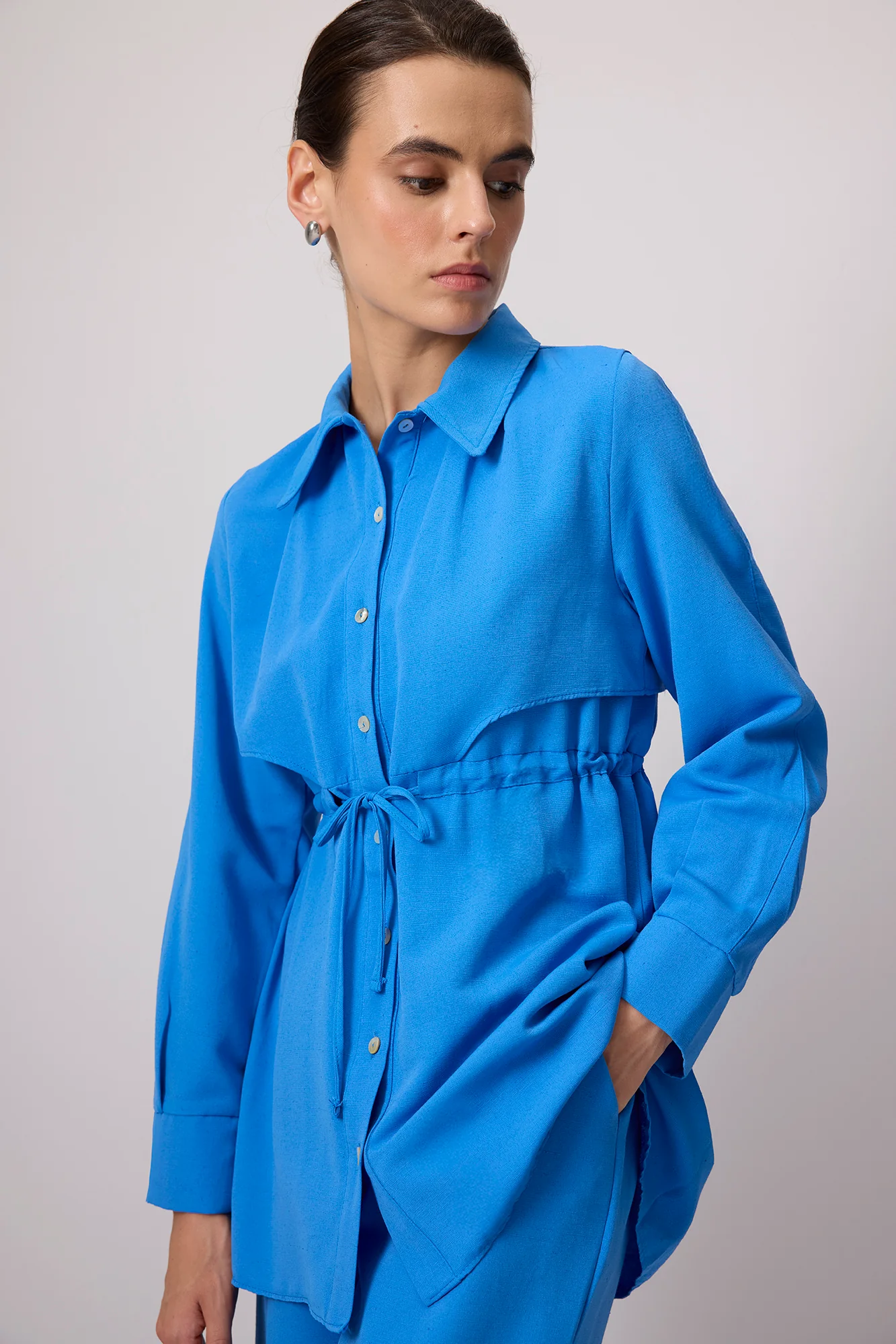 LINEN TEXTURED SHIRT TROUSERS SET - Image 2