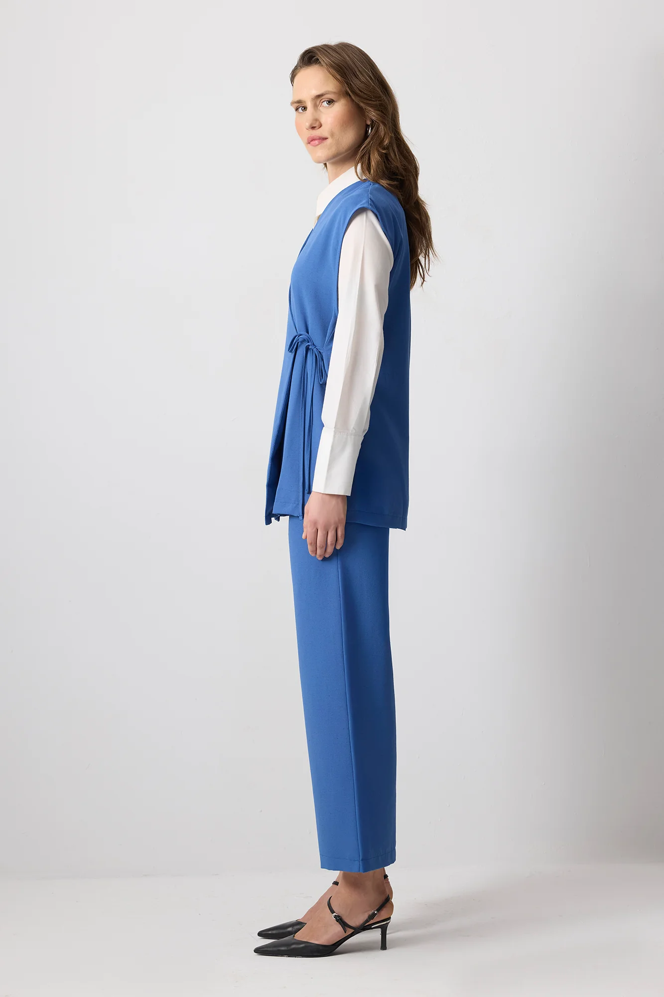 LINEN TEXTURED VEST PANTS SET - Image 7