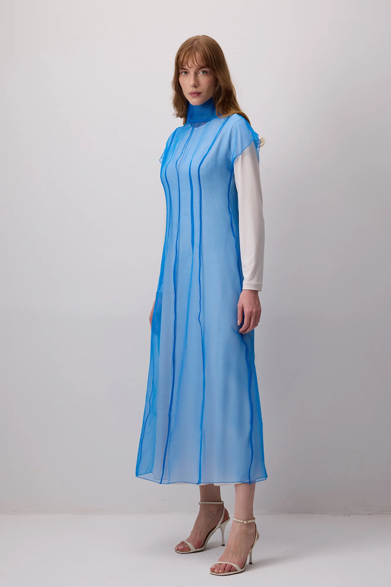 KNIT DRESS WITH ORGANZA OVERLAY DRESS - Image 4