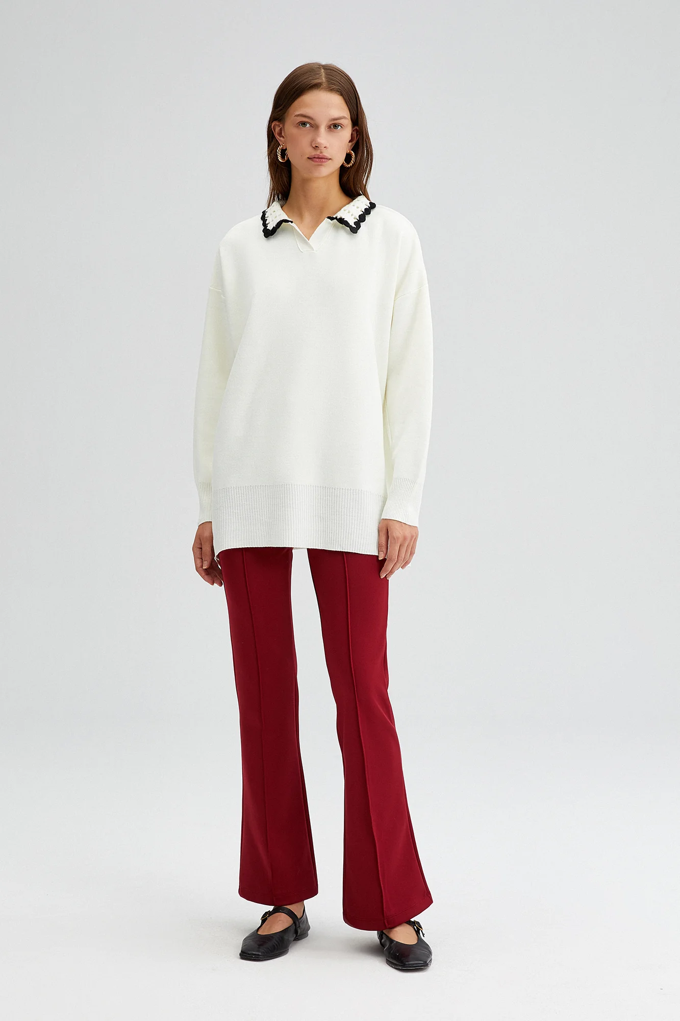 KNIT SWEATER WITH CROCHET DETAILED - Image 4