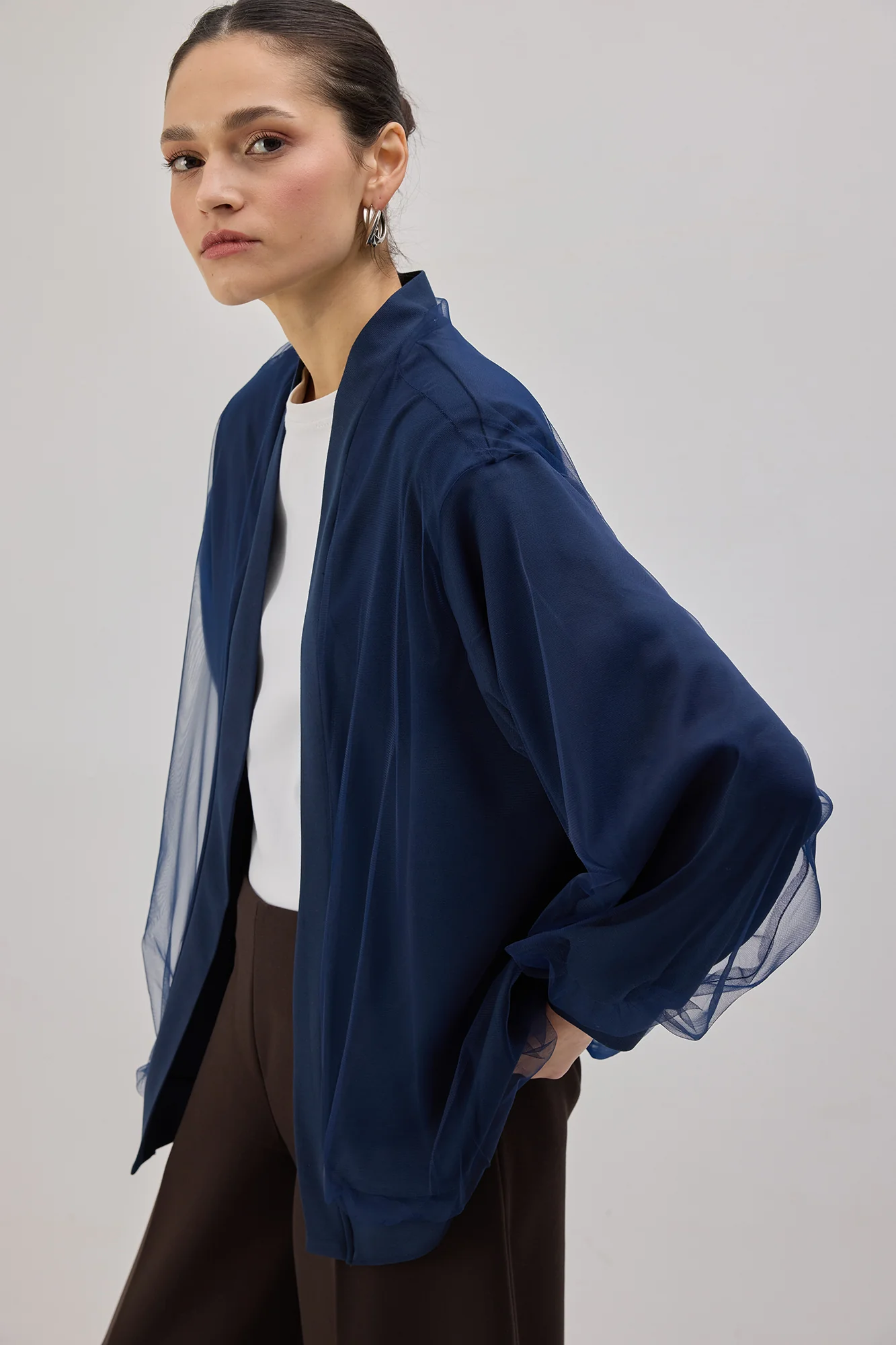 BALLOON SLEEVE BOMBER JACKET - Image 4