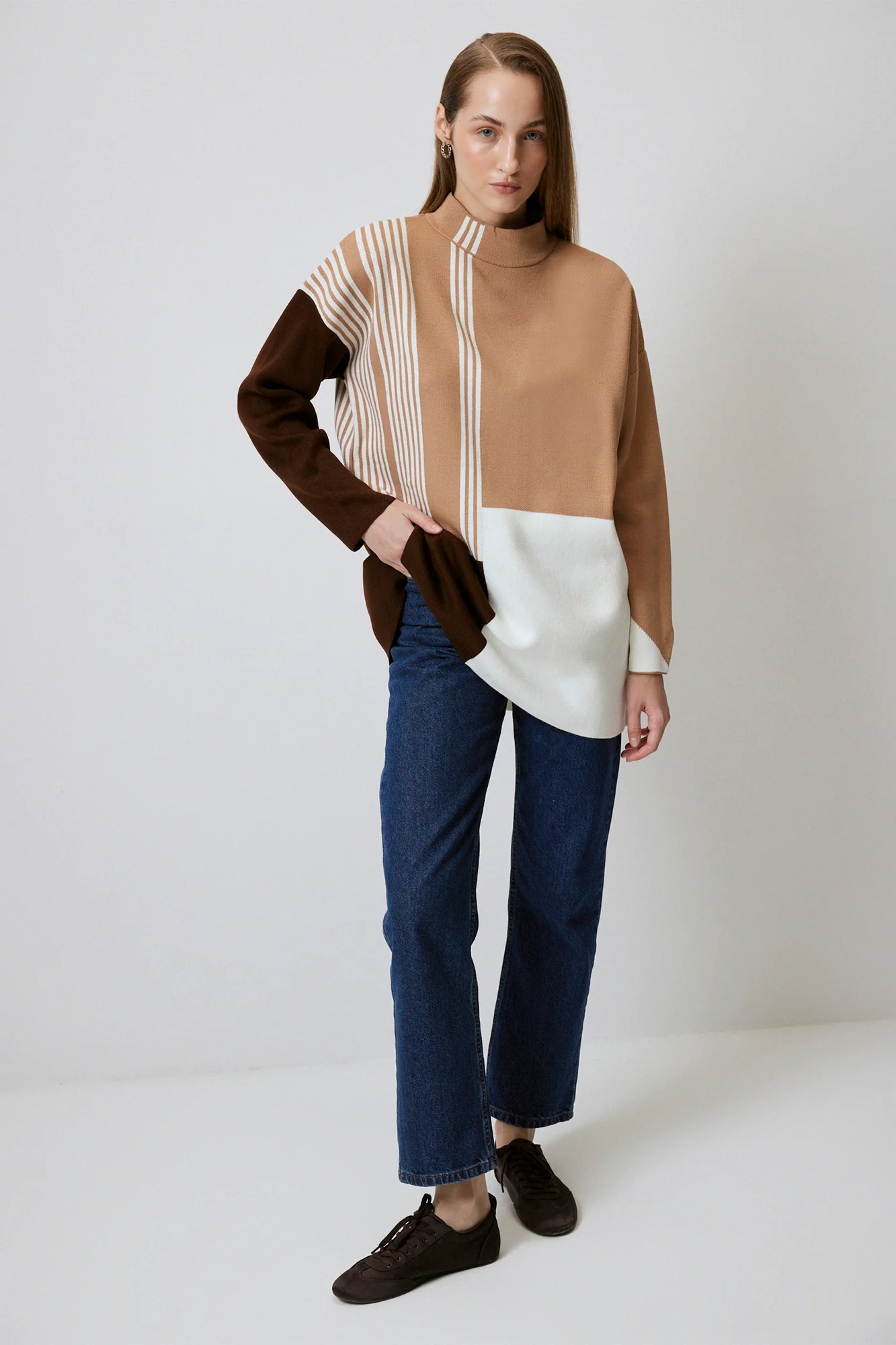 KNITTING TUNIC WITH NECKBAND - Image 3