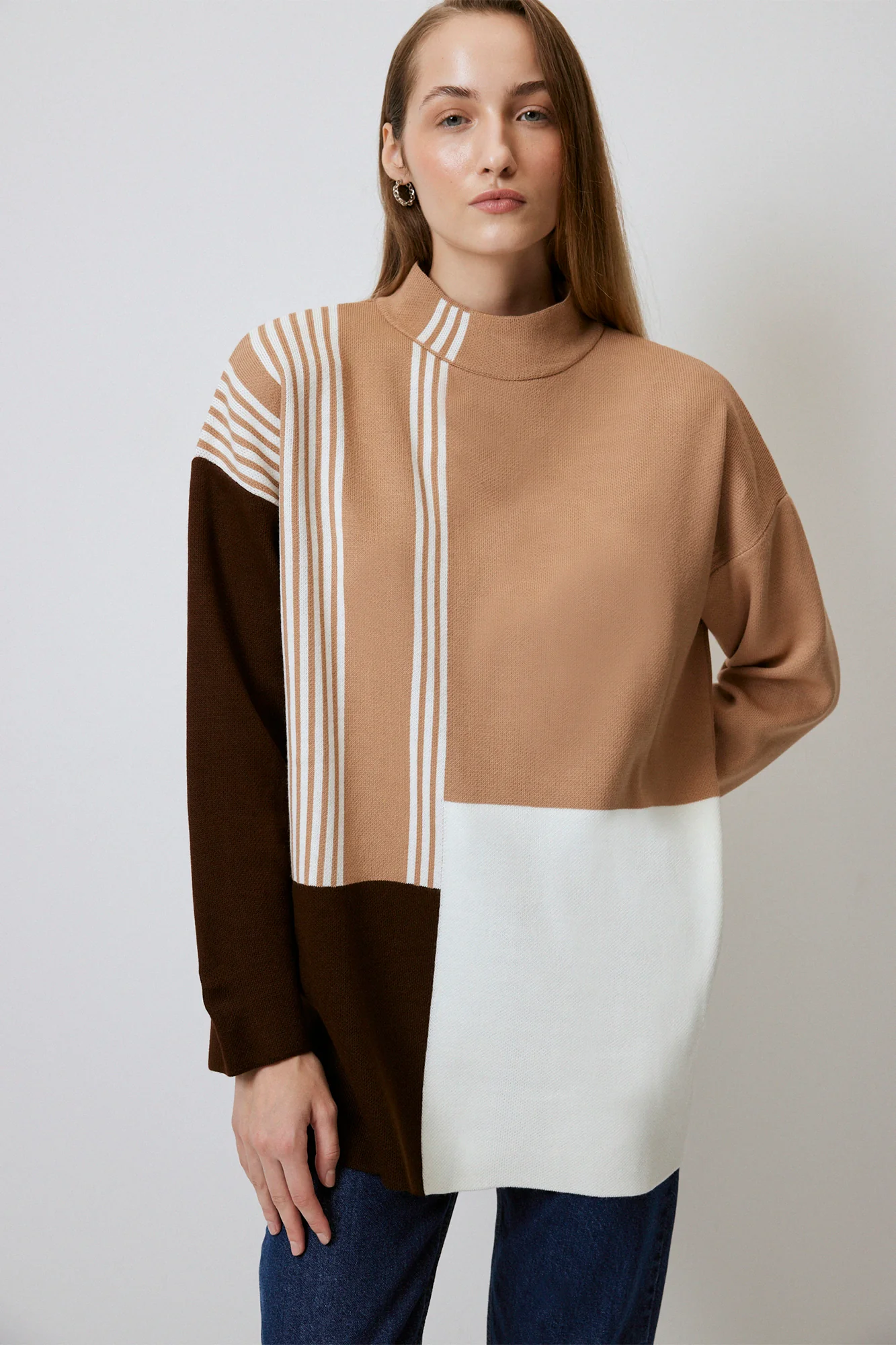 KNITTING TUNIC WITH NECKBAND - Image 4