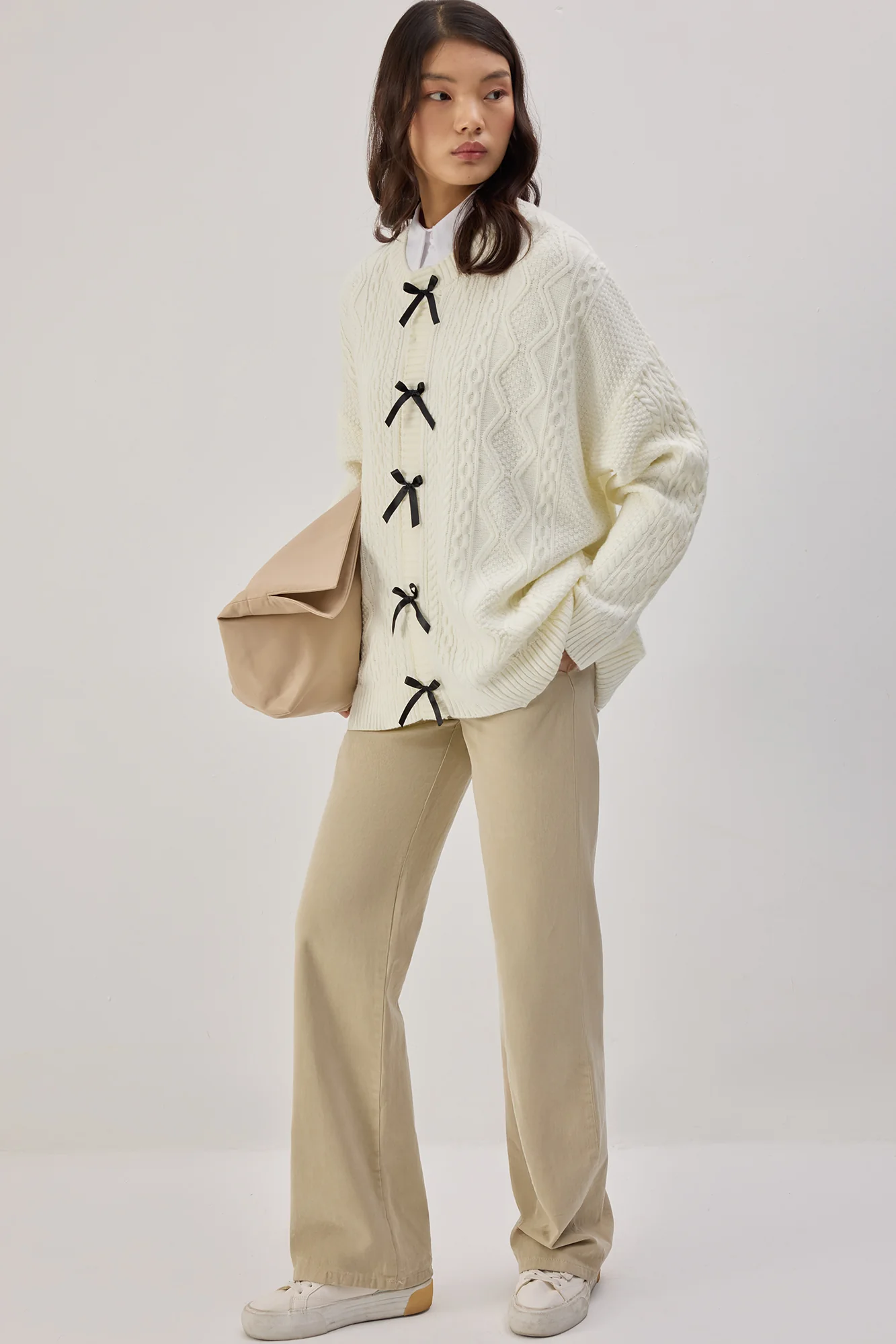KNITWEAR CARDIGAN WITH BOW DETAILS - Image 3