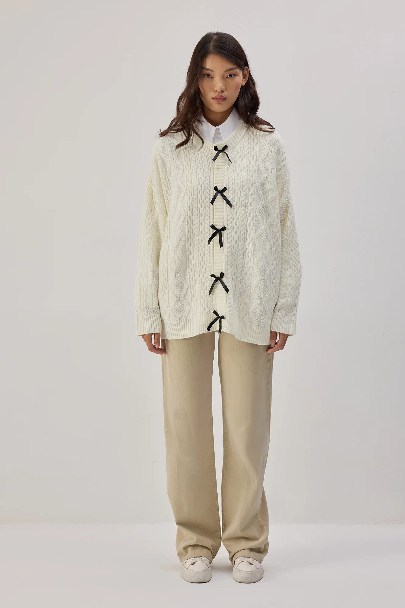 KNITWEAR CARDIGAN WITH BOW DETAILS - Image 4