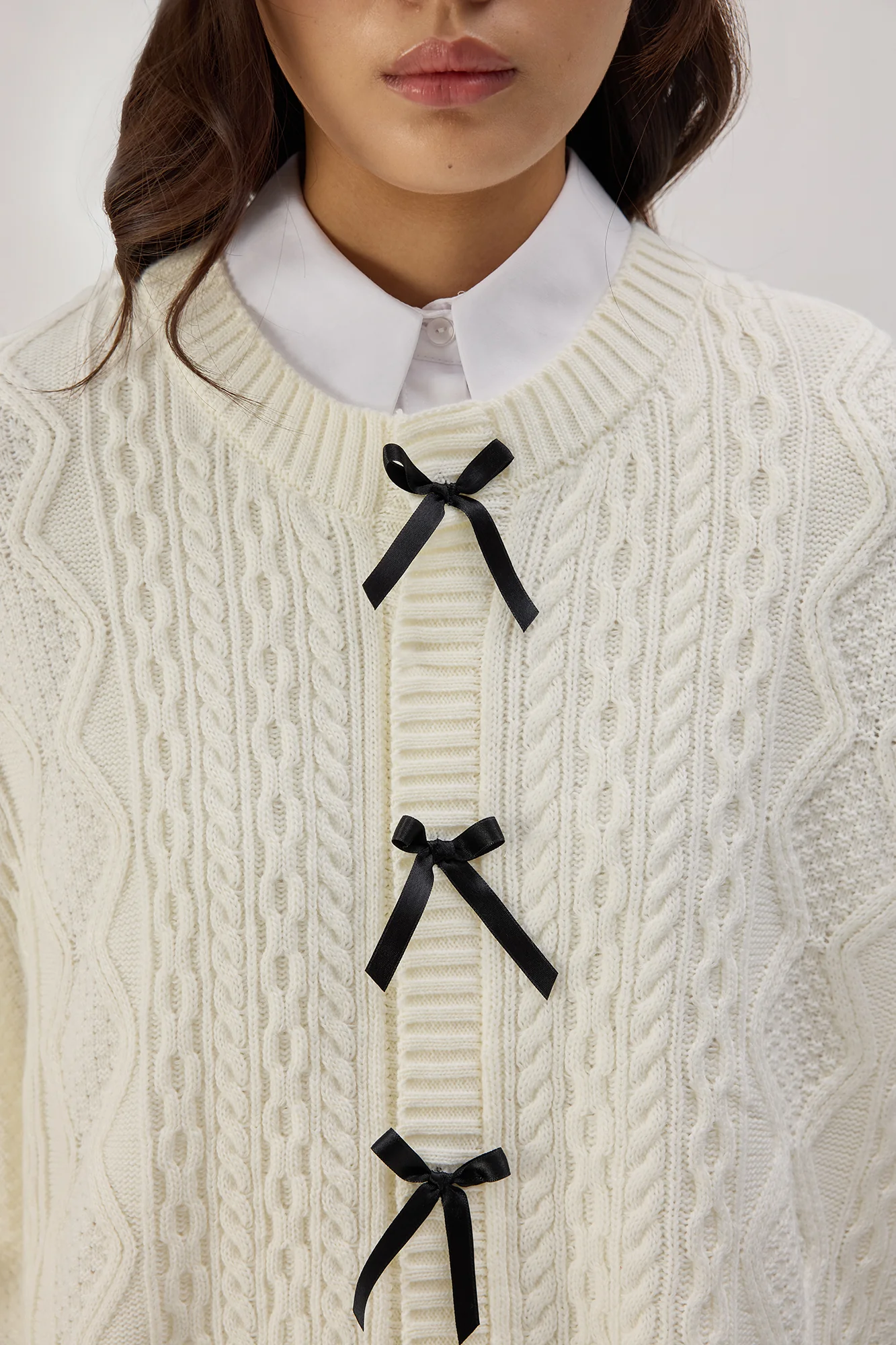 KNITWEAR CARDIGAN WITH BOW DETAILS - Image 7
