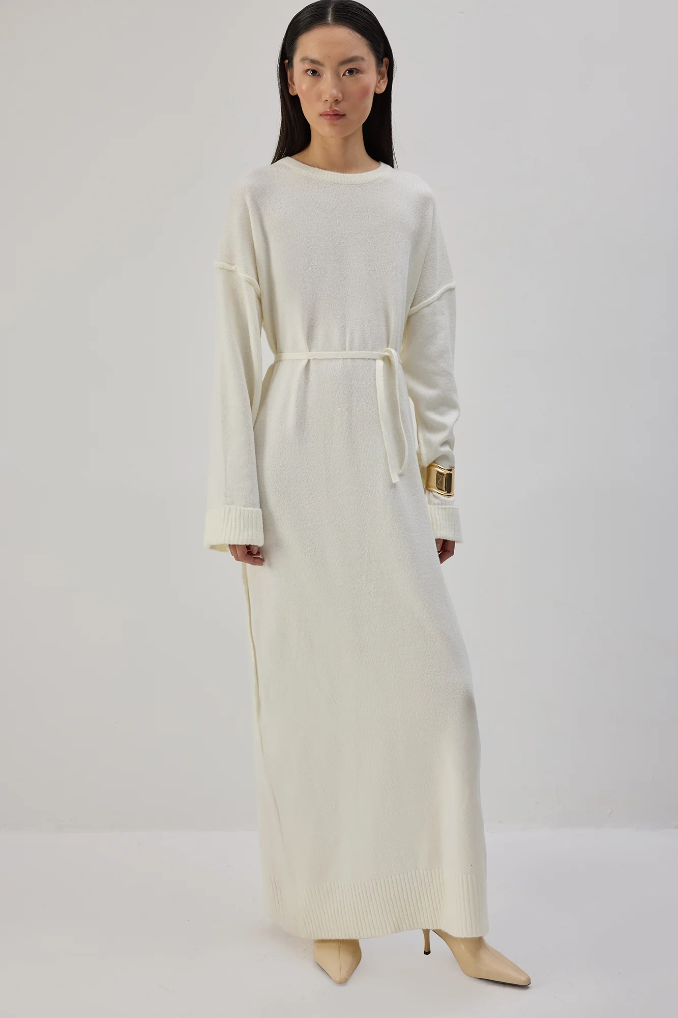 BELTED KNITTED MAXI DRESS - Image 4