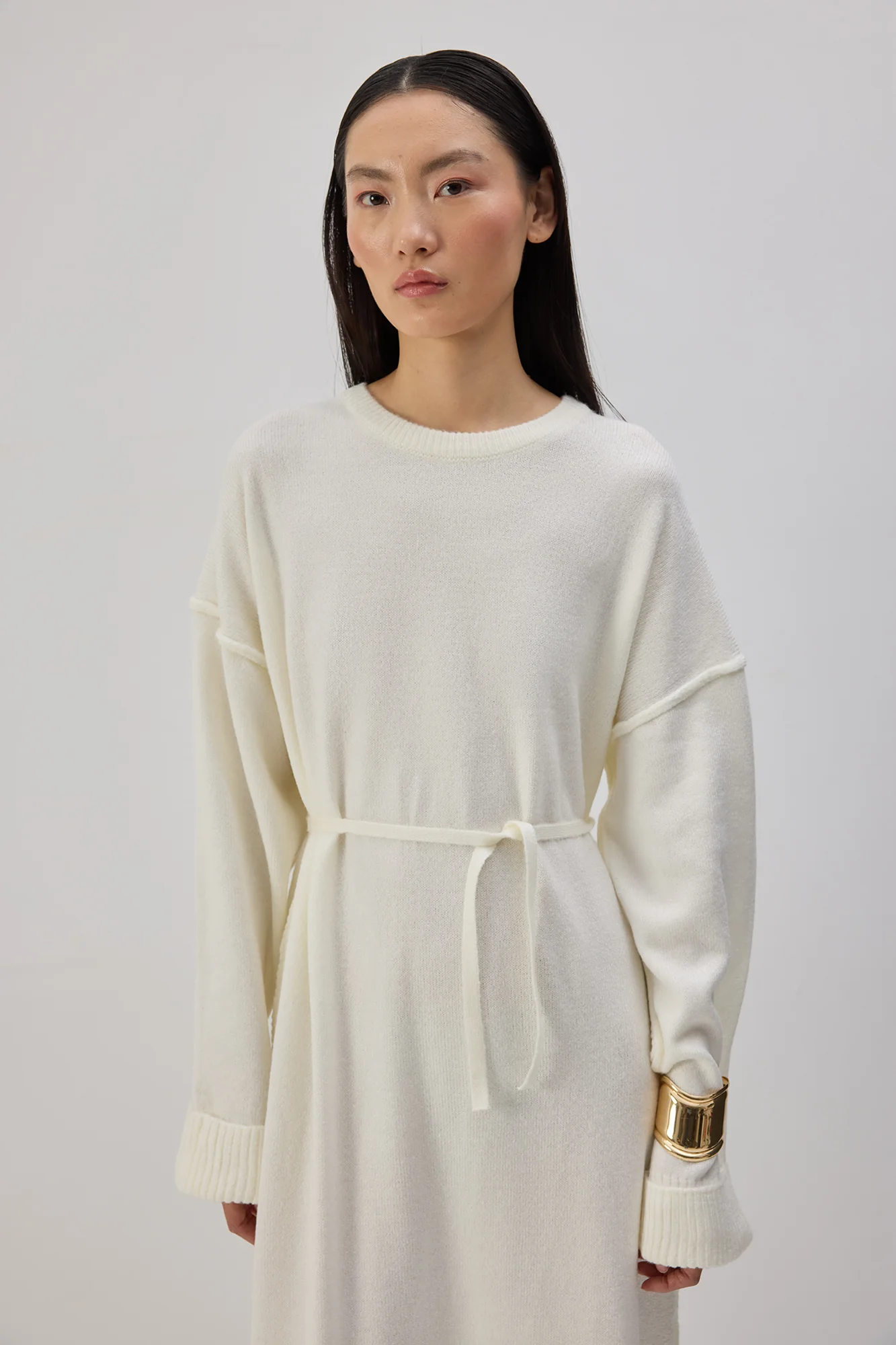 BELTED KNITTED MAXI DRESS - Image 5