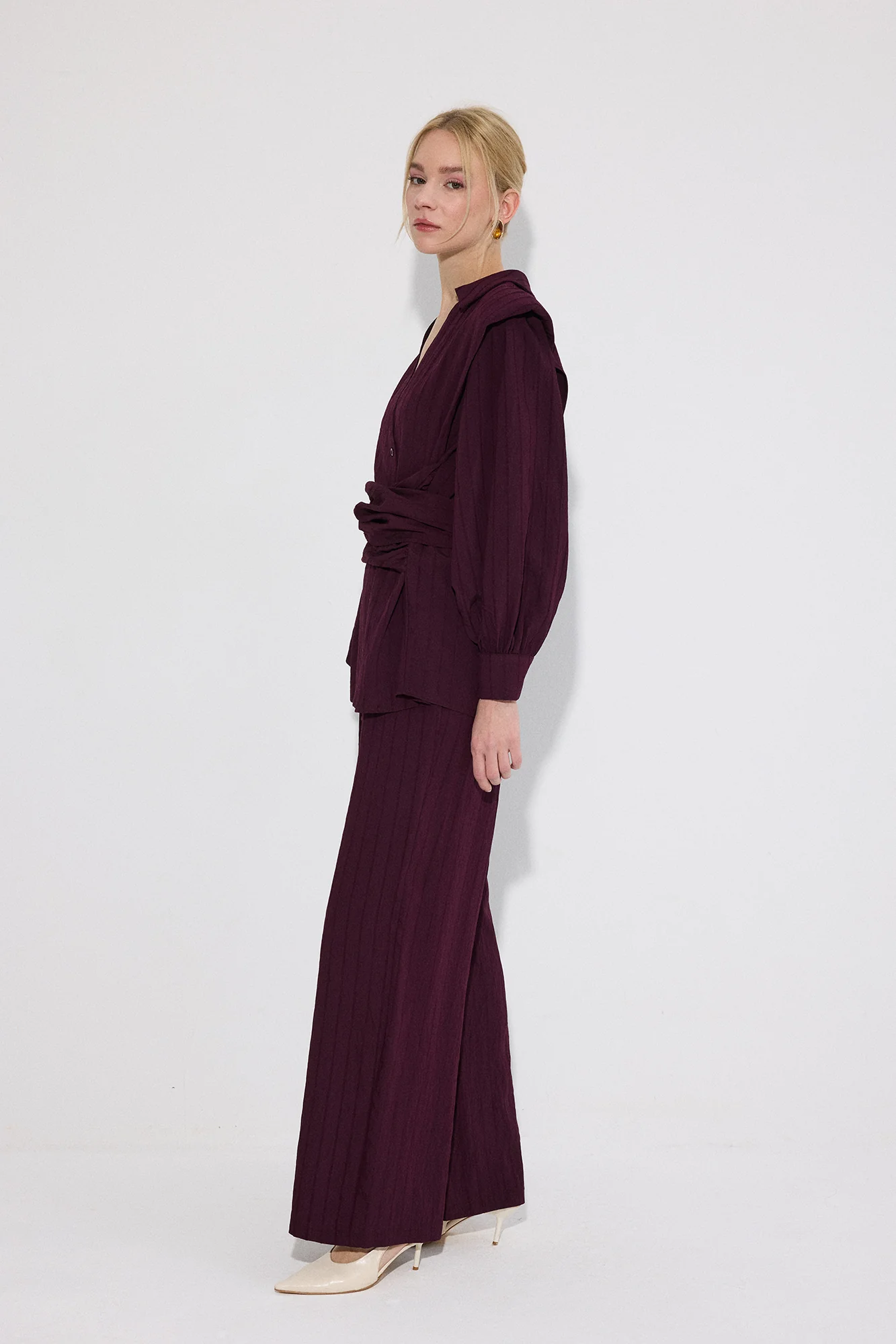BELTED SHIRT TROUSERS SET - Image 2