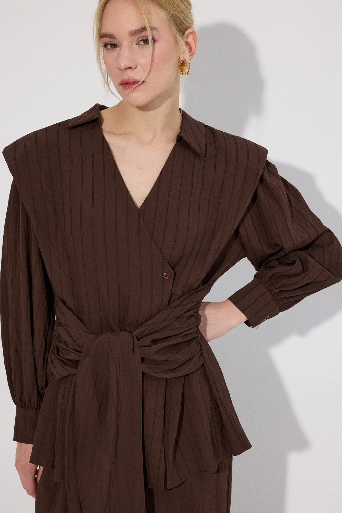BELTED SHIRT TROUSERS SET - Image 3