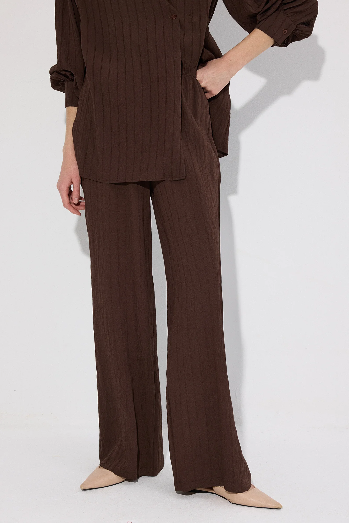BELTED SHIRT TROUSERS SET - Image 5