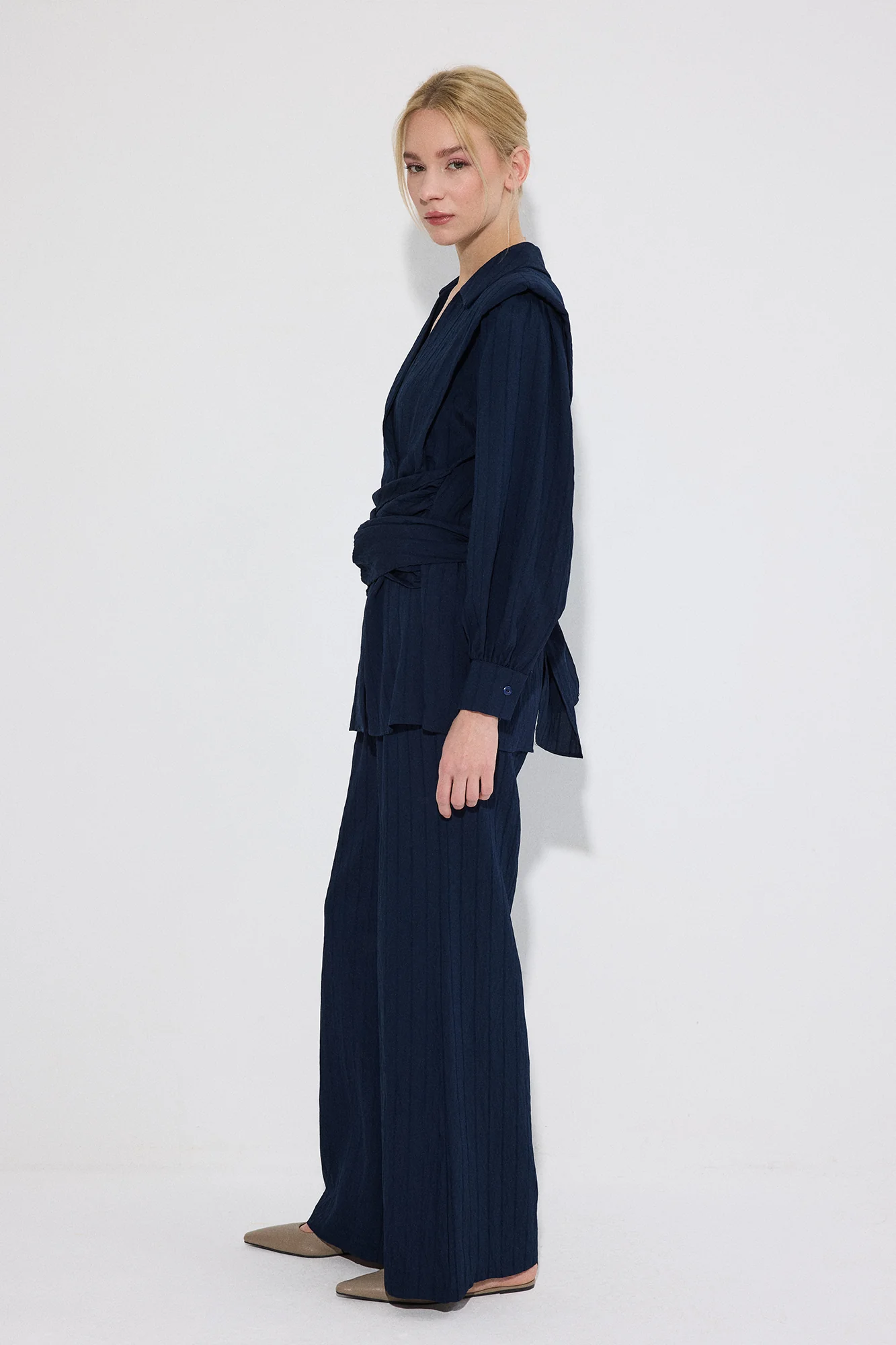 BELTED SHIRT TROUSERS SET - Image 4