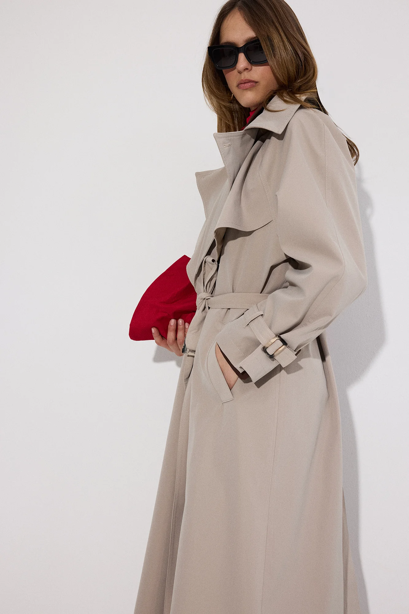 DOUBLE-BREASTED MAXI TRENCH COAT - Image 2