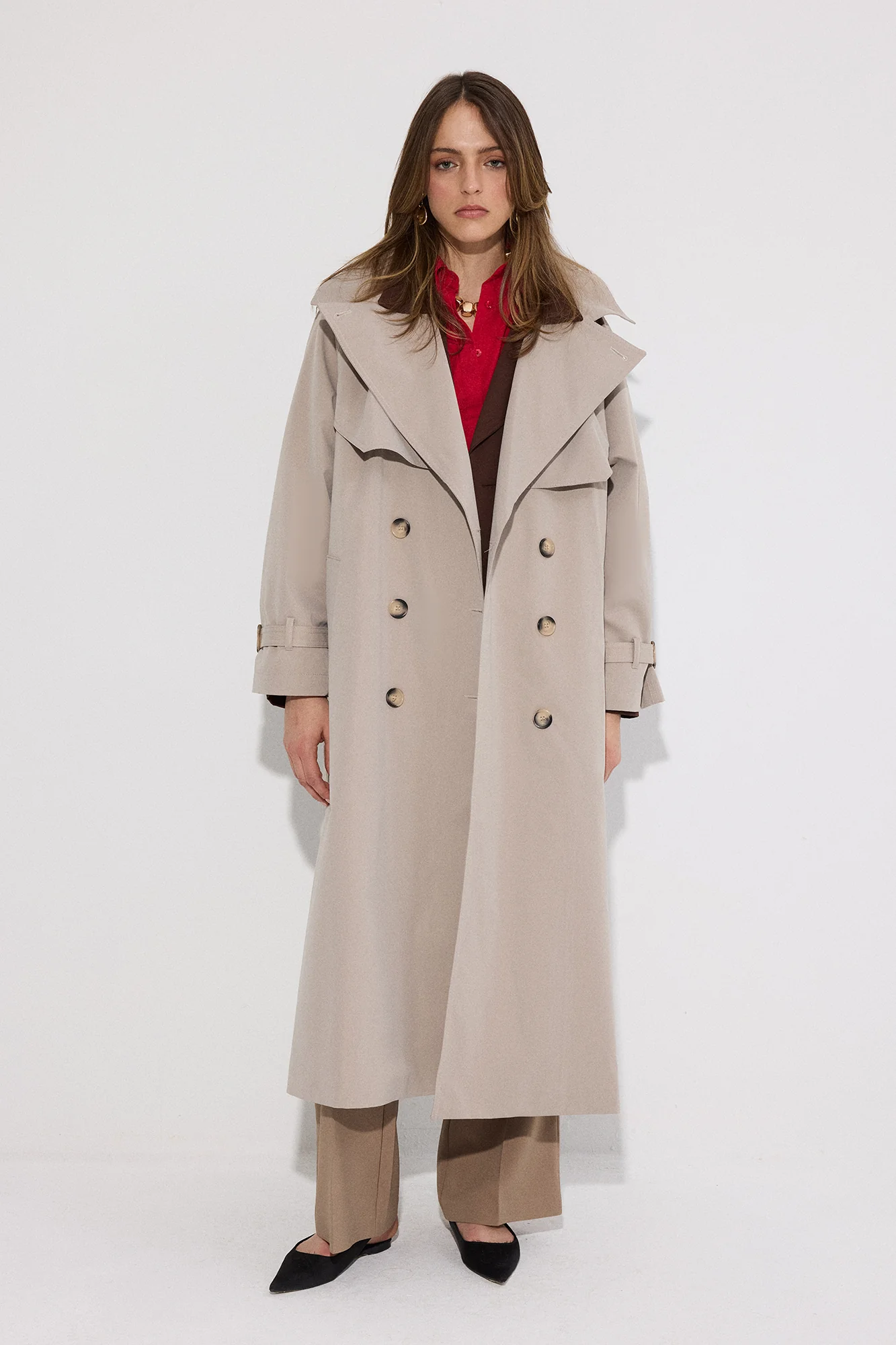 DOUBLE-BREASTED MAXI TRENCH COAT - Image 5