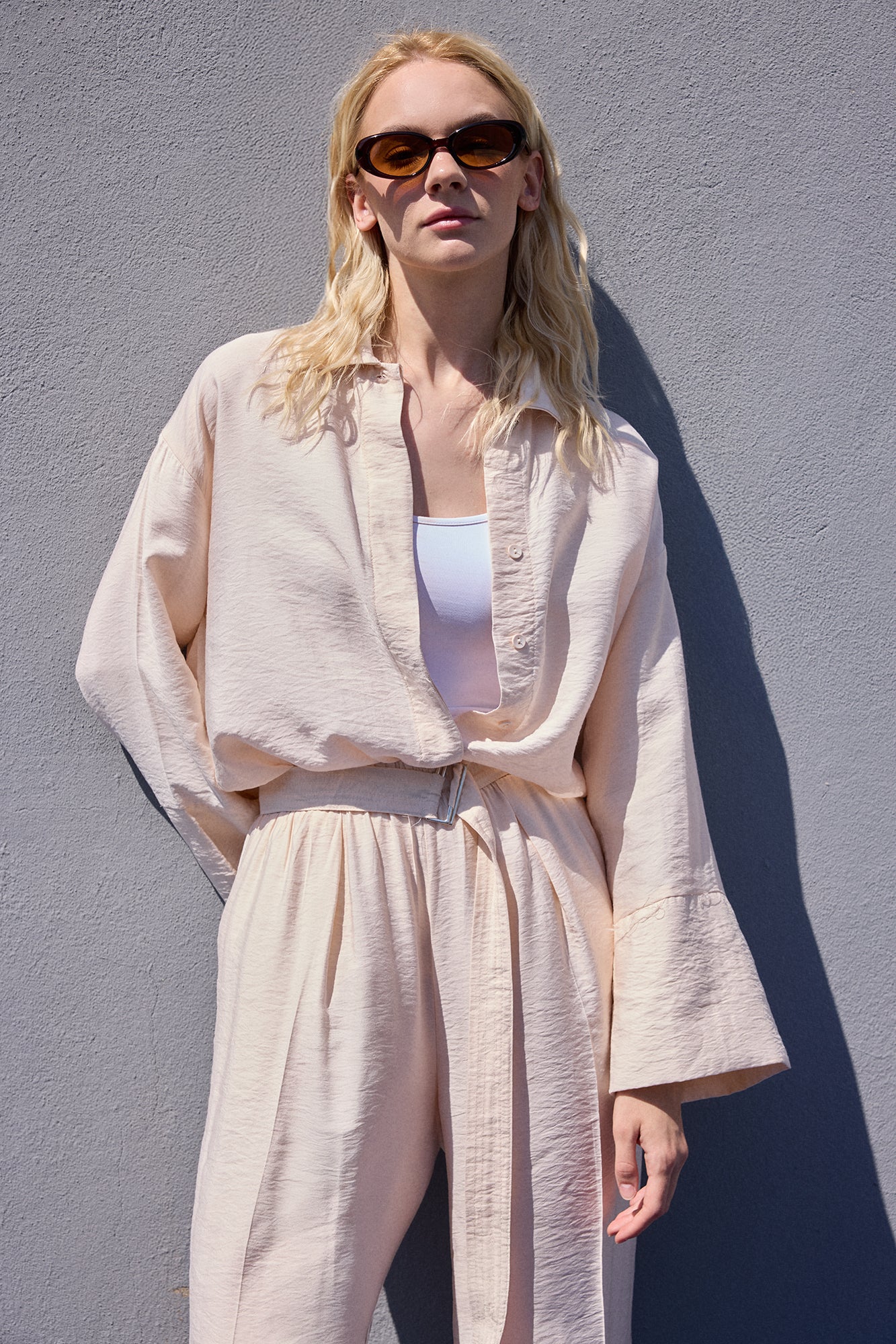 BELTED SHIRT PANTS SET - Image 2