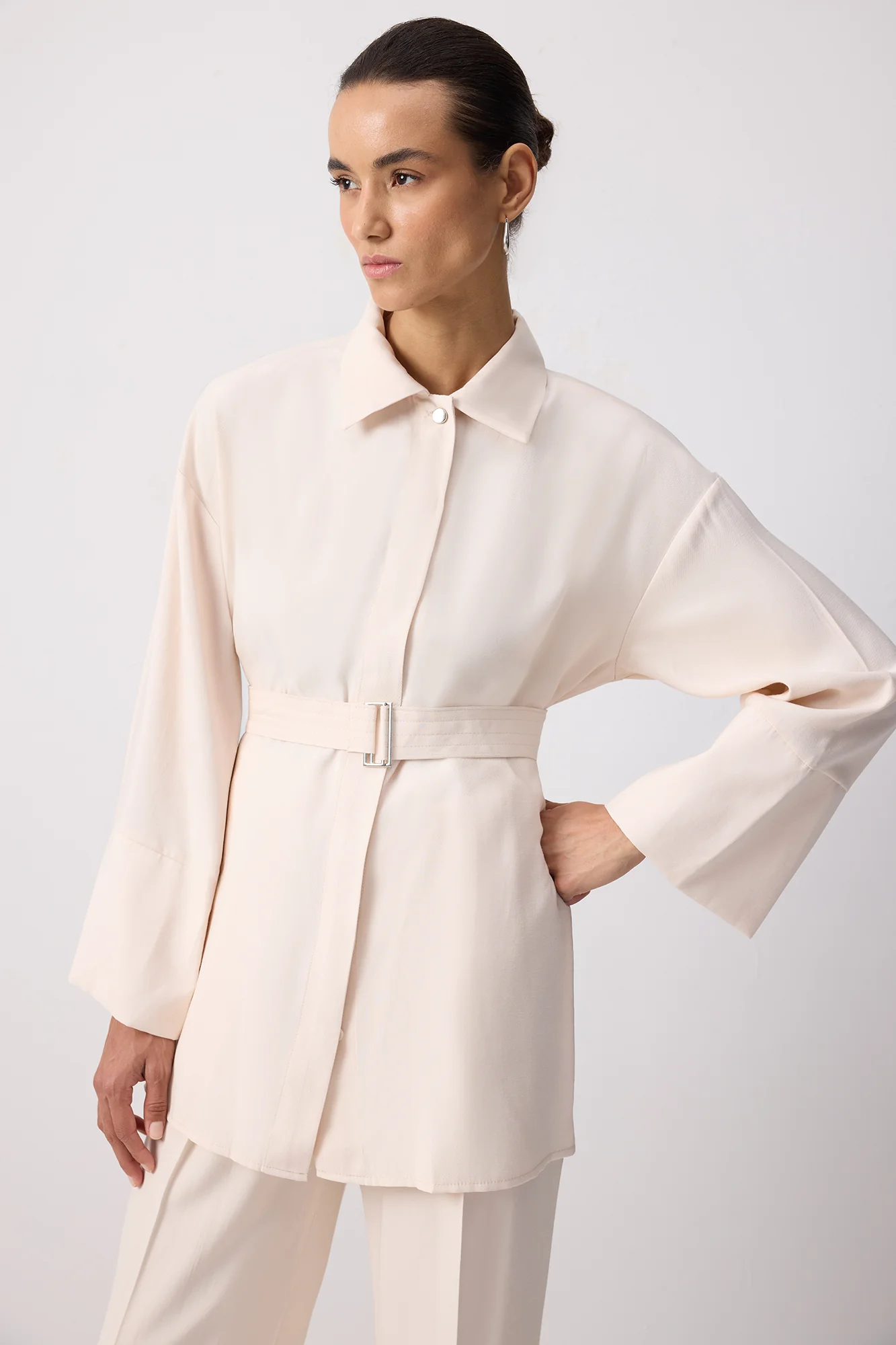 BELTED SHIRT PANTS SET - Image 4