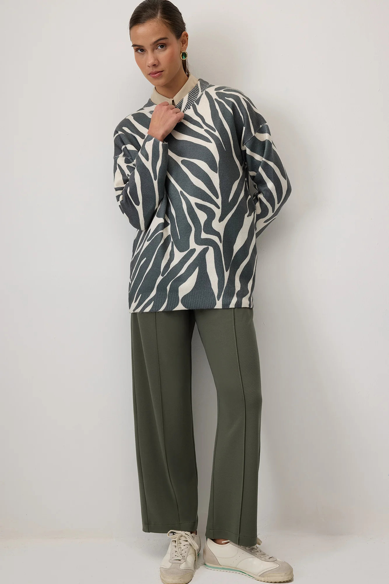 PATTERNED KNIT TUNIC - Image 3