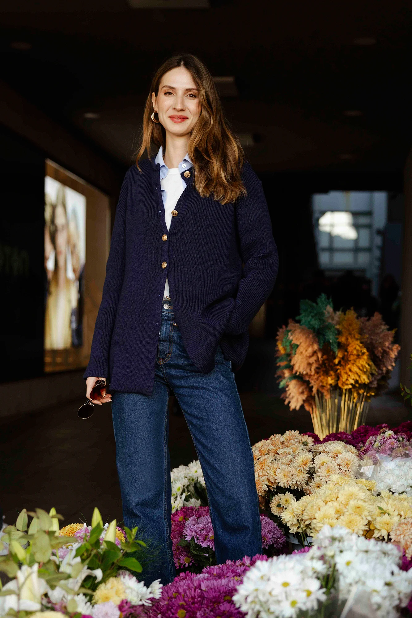 LONG CARDIGAN WITH GOLD BUTTONS - Image 4