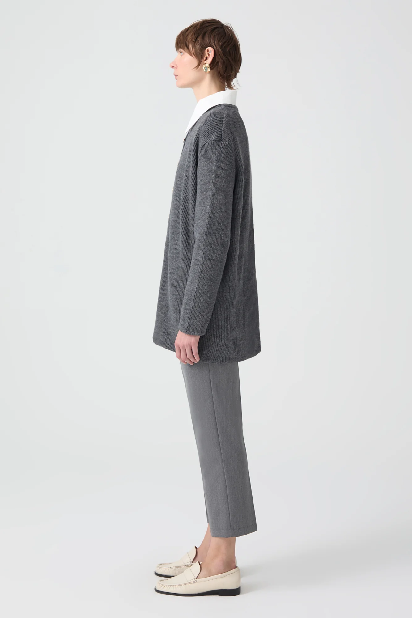 LONG CARDIGAN WITH GOLD BUTTONS - Image 3
