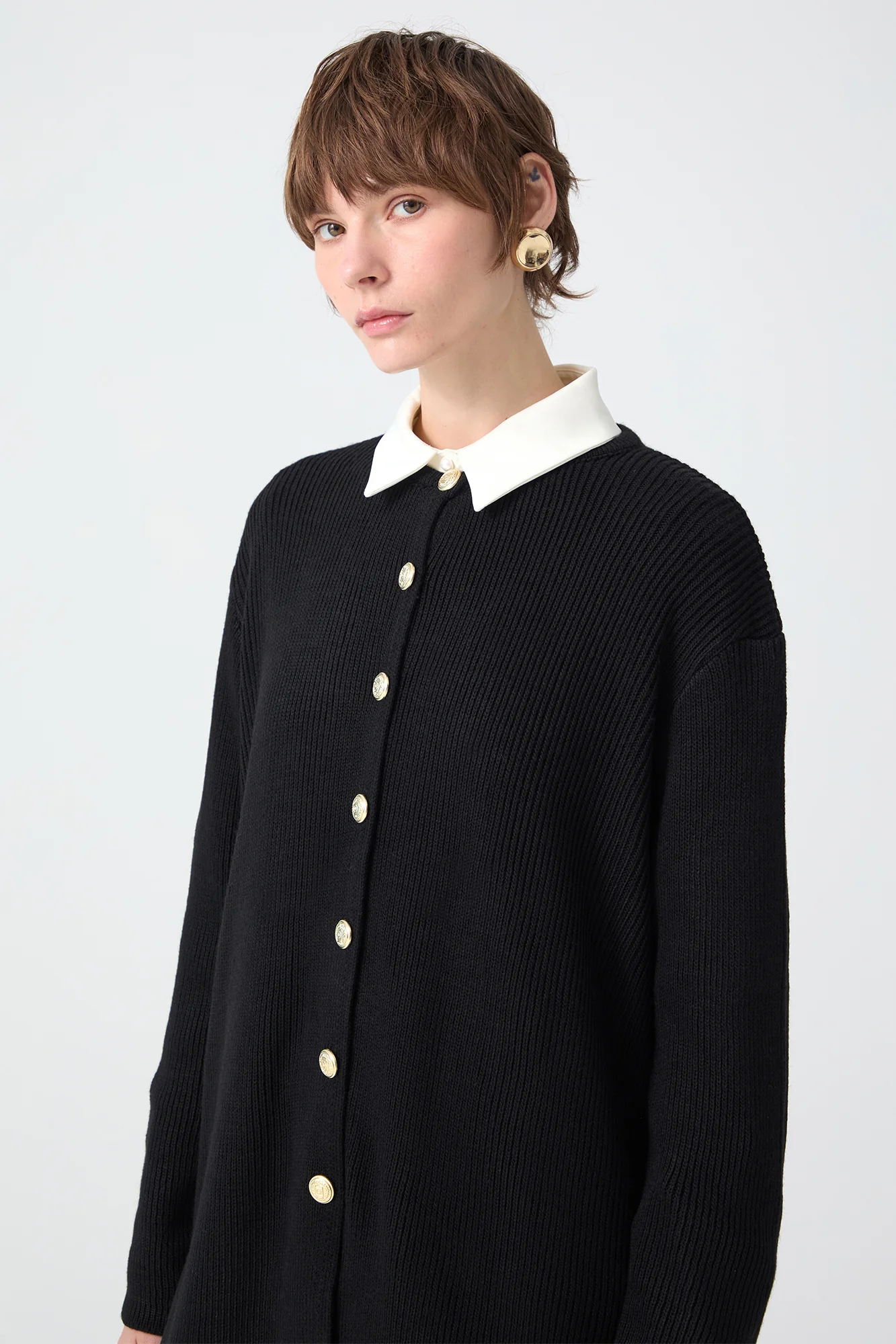 LONG CARDIGAN WITH GOLD BUTTONS - Image 7