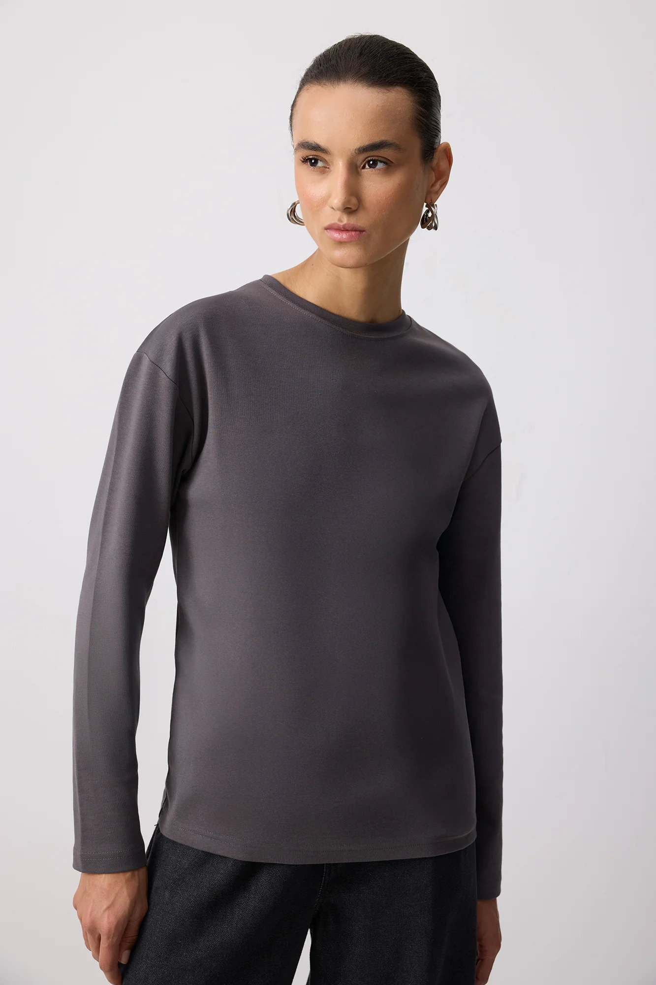 100% COTTON LONG SLEEVE T-SHIRT - Image 2