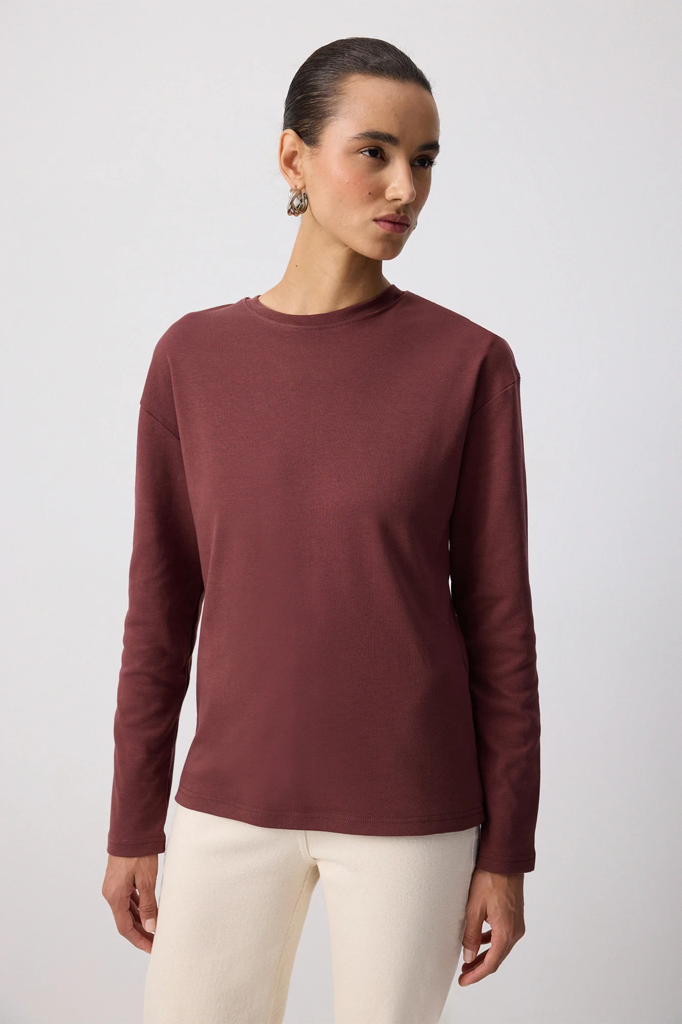 100% COTTON LONG SLEEVE T-SHIRT - Image 2