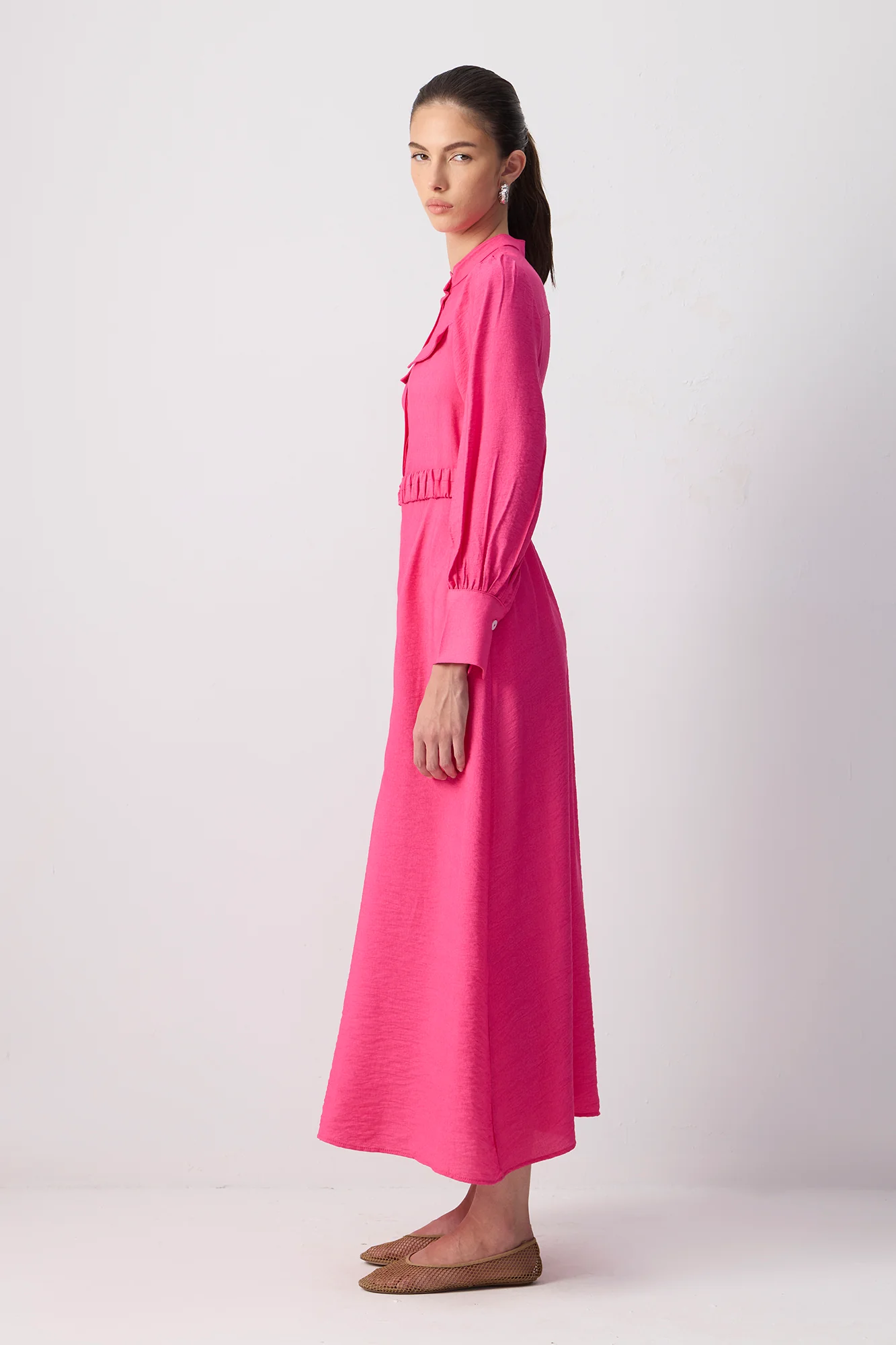BELTED VISCOSE DRESS - Image 3