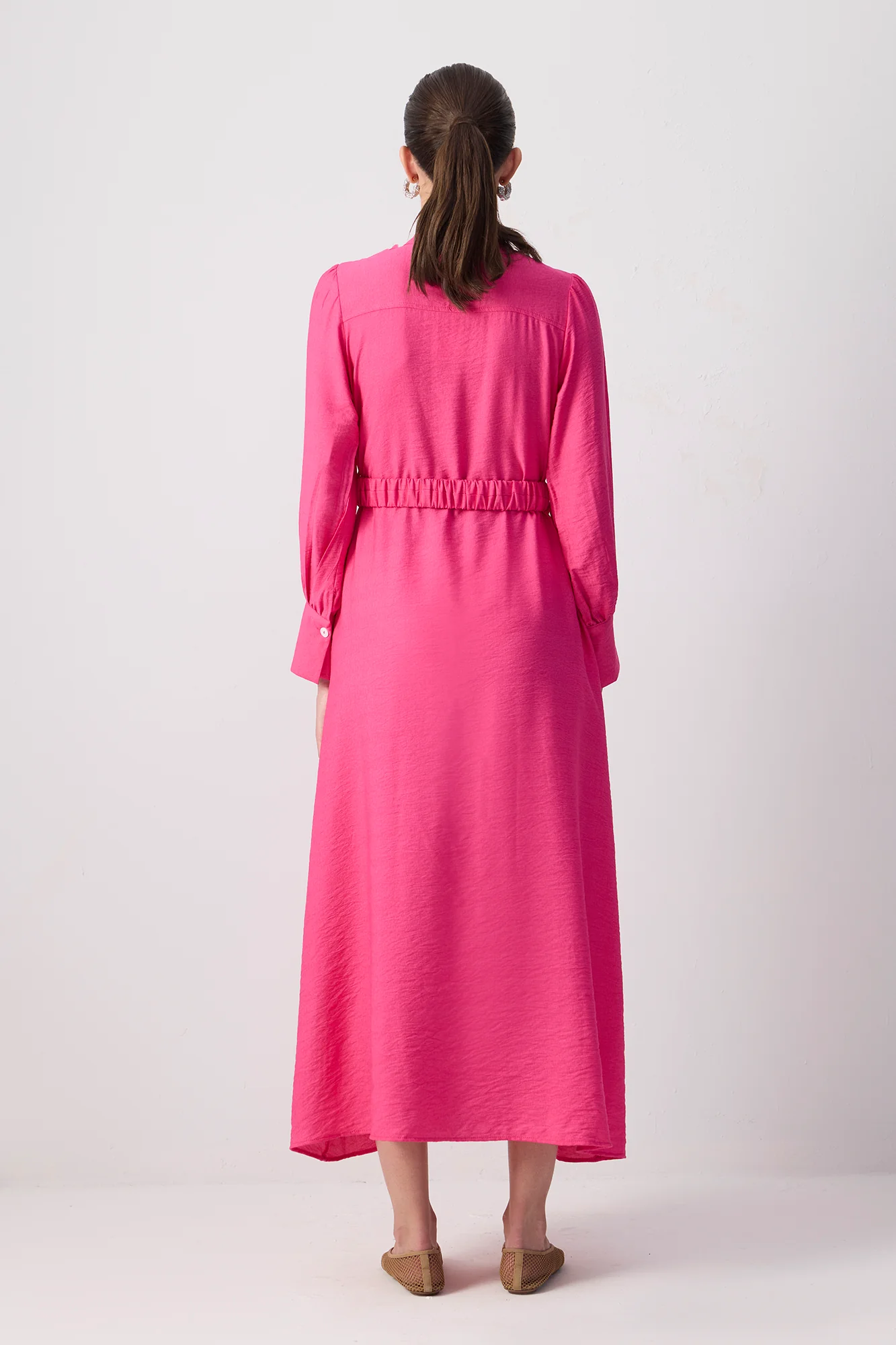 BELTED VISCOSE DRESS - Image 4