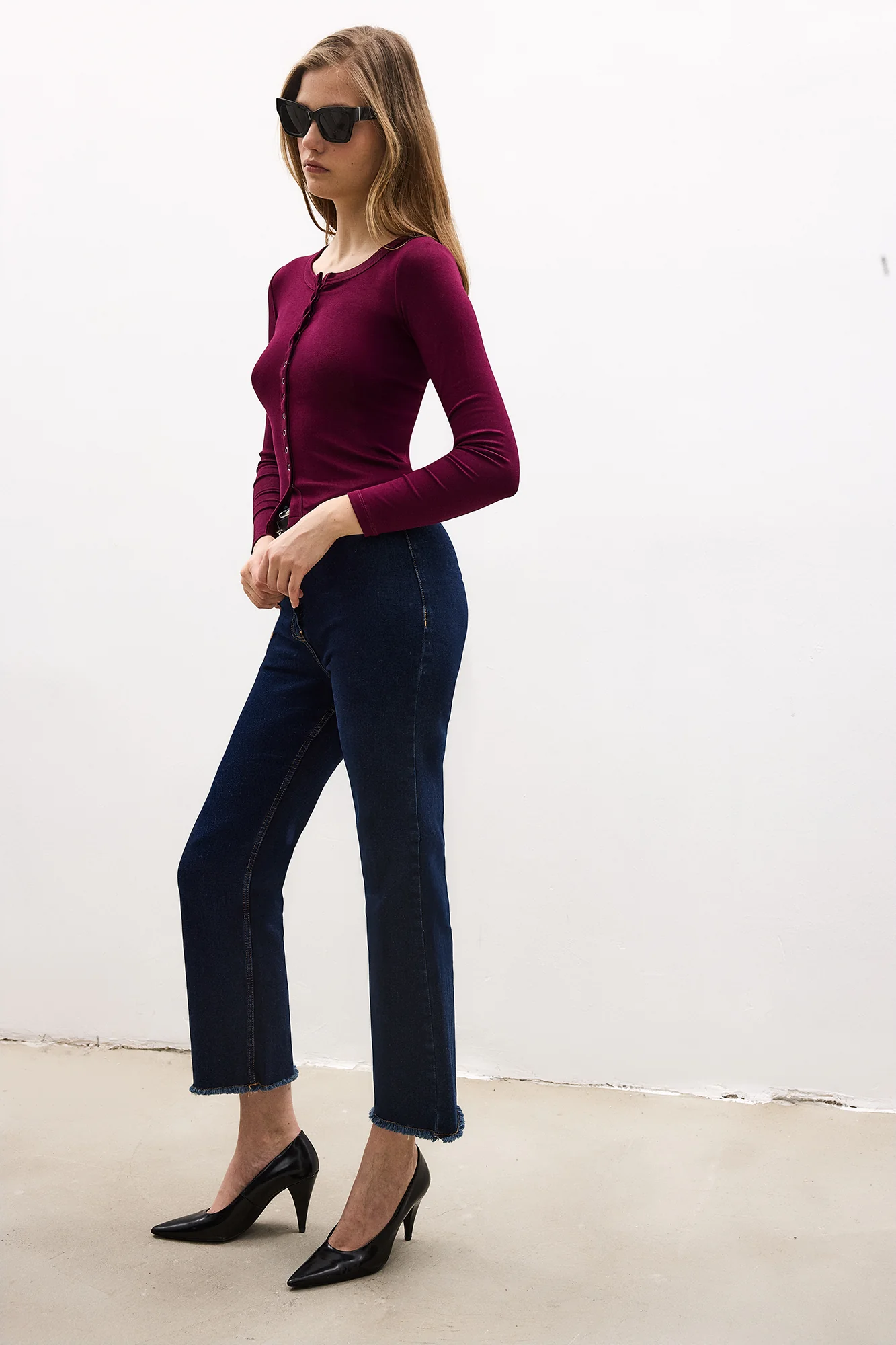FRONT SNAP-BUTTON LONG-SLEEVED BODYSUIT - Image 4