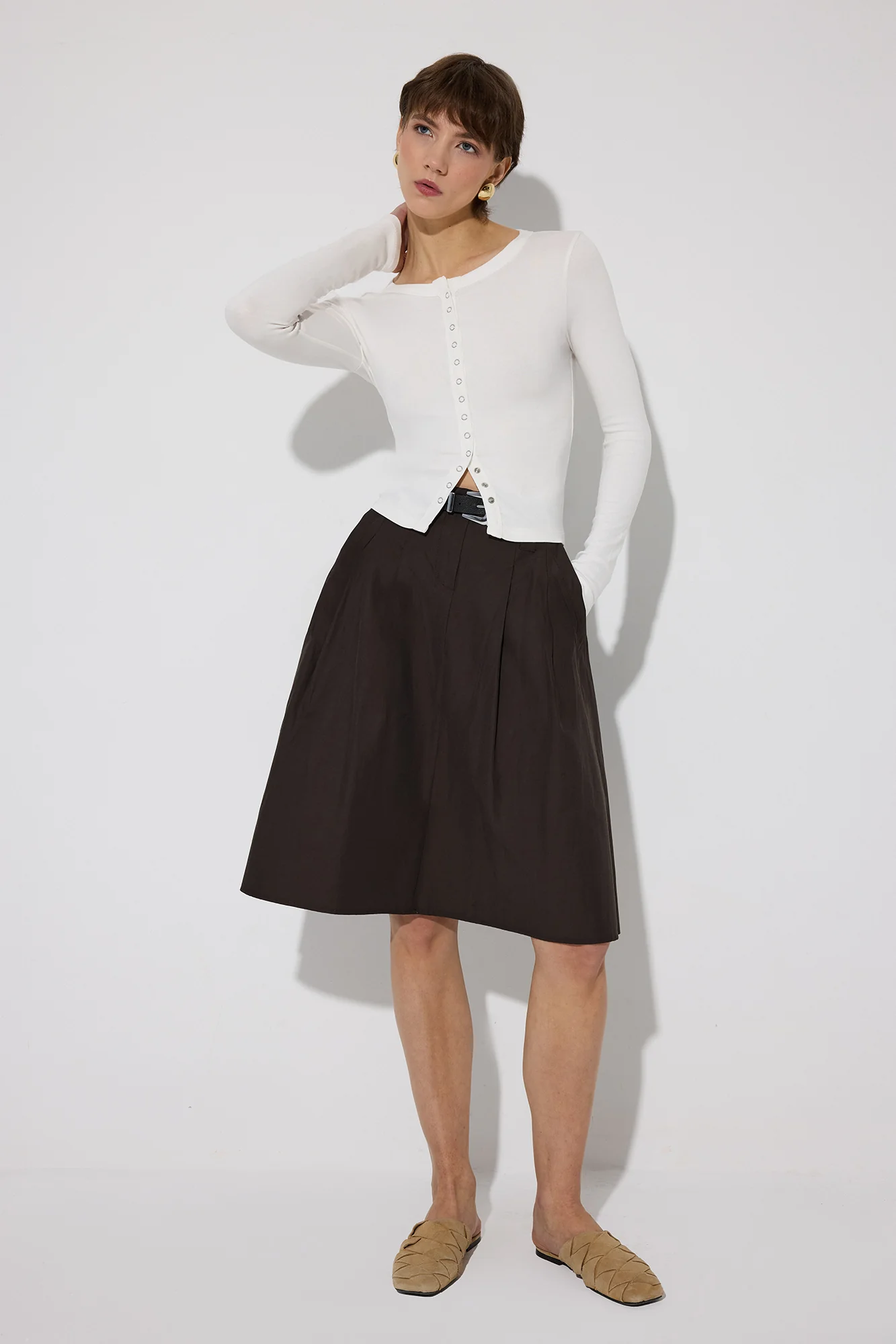 FRONT SNAP-BUTTON LONG-SLEEVED BODYSUIT - Image 4