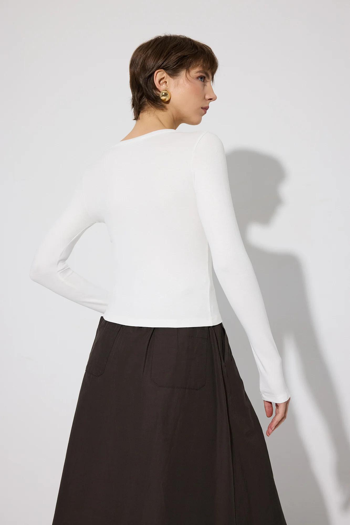 FRONT SNAP-BUTTON LONG-SLEEVED BODYSUIT - Image 5