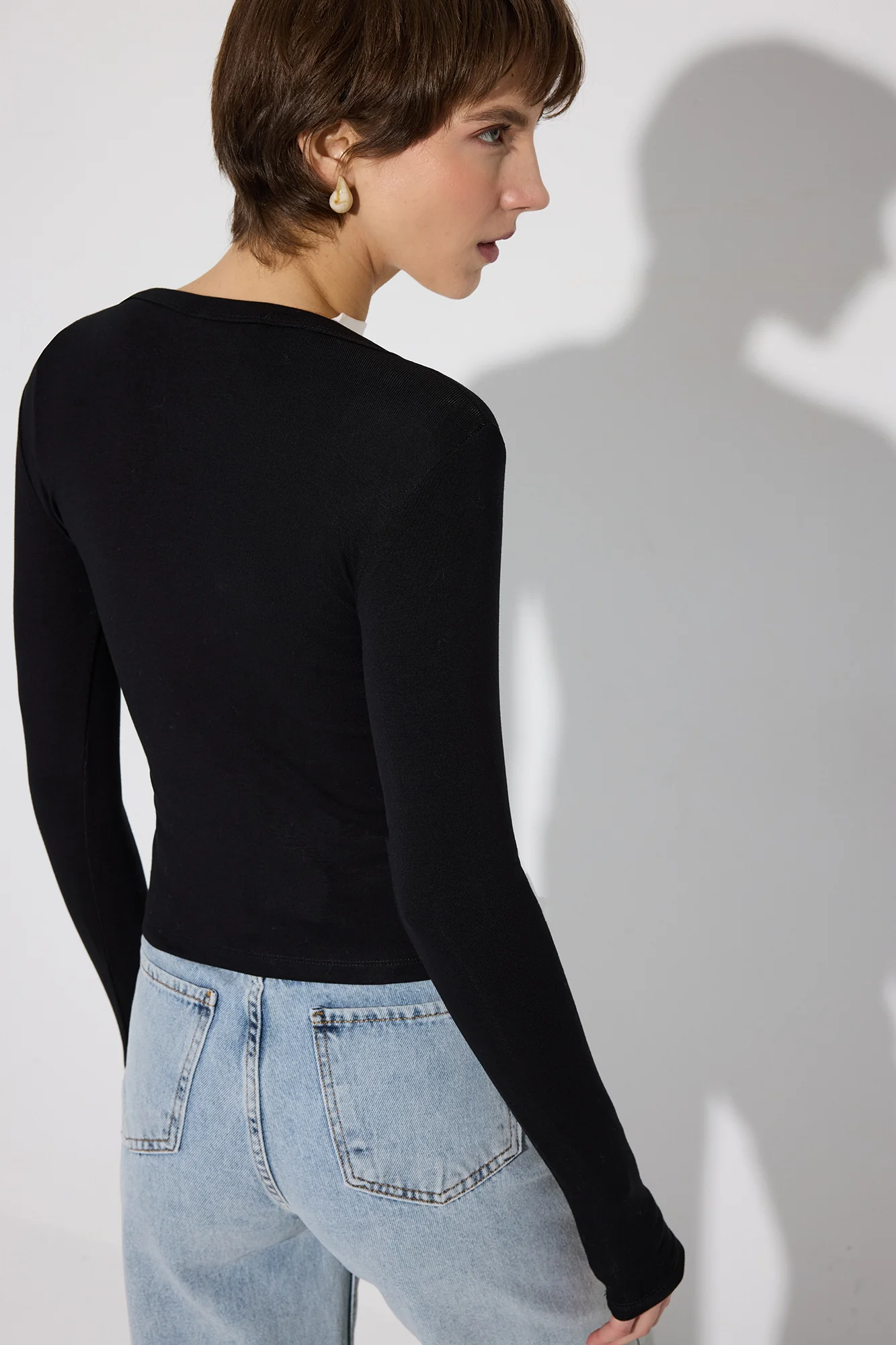 FRONT SNAP-BUTTON LONG-SLEEVED BODYSUIT - Image 5