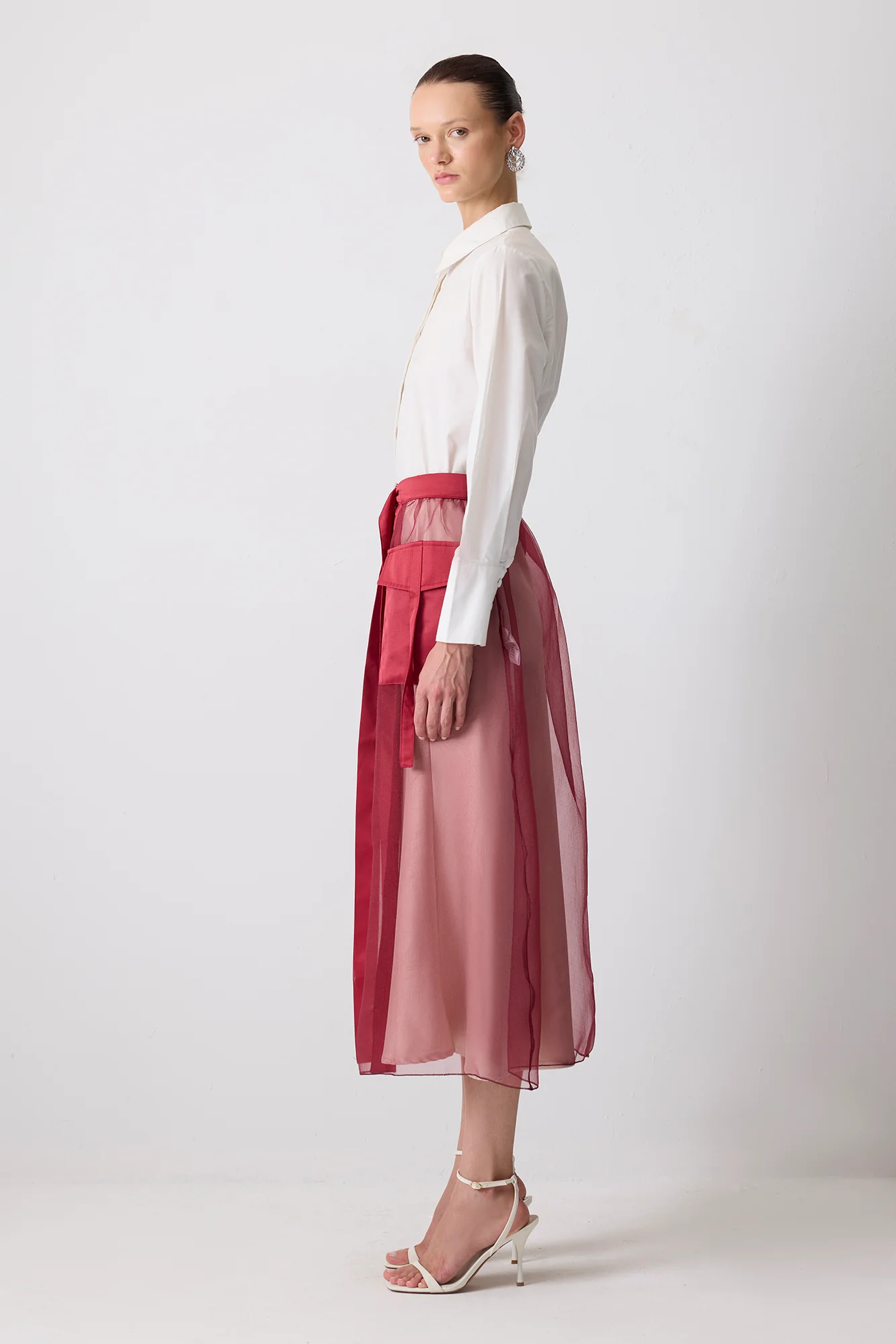 ORGANZA SKIRT WITH POCKET DETAILED - Image 3