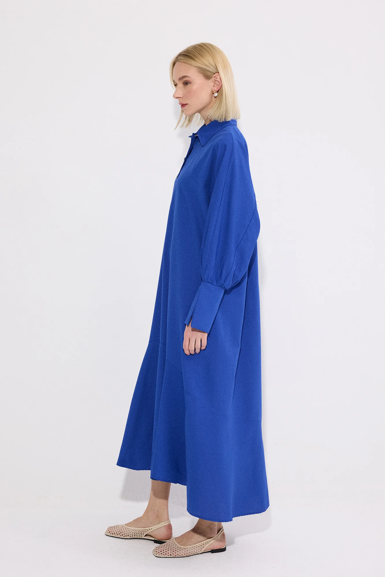 OVERSIZE POPLIN DRESS - Image 4