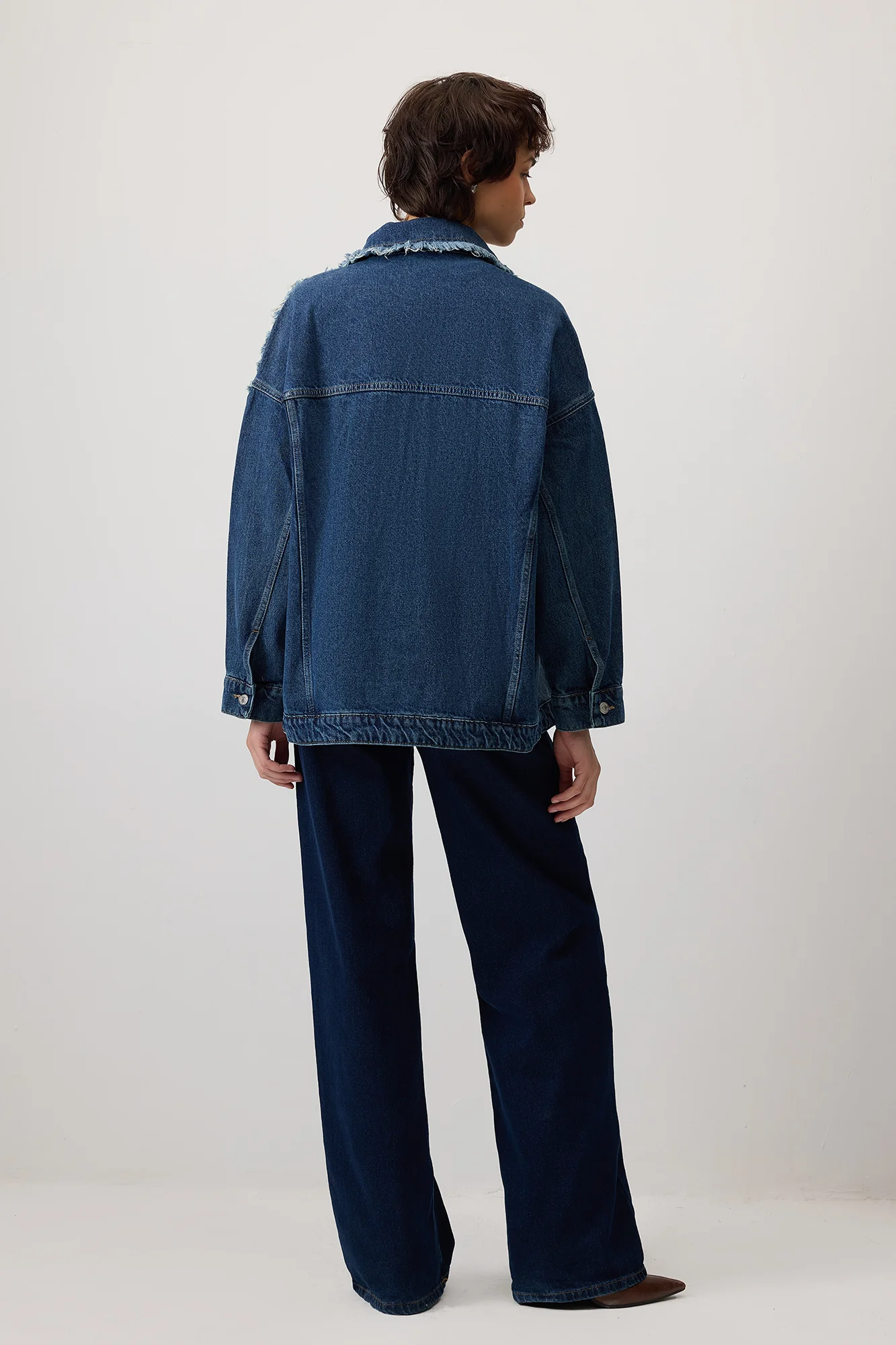 FRINGED PIECE DENIM JACKET - Image 7