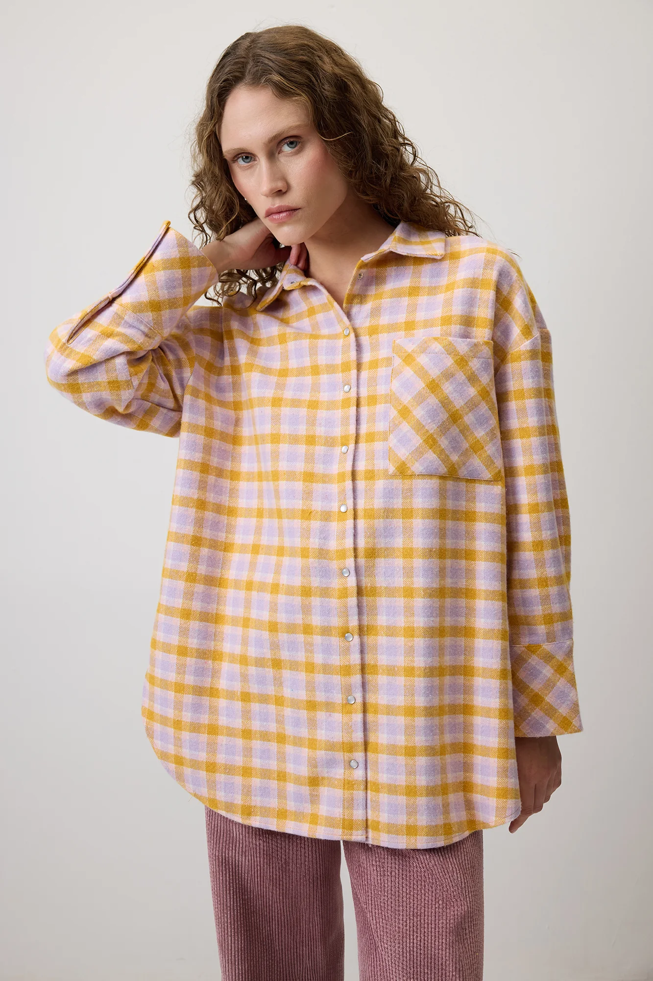 OVERSIZED LUMBERJACK PLAID SHIRT - Image 4