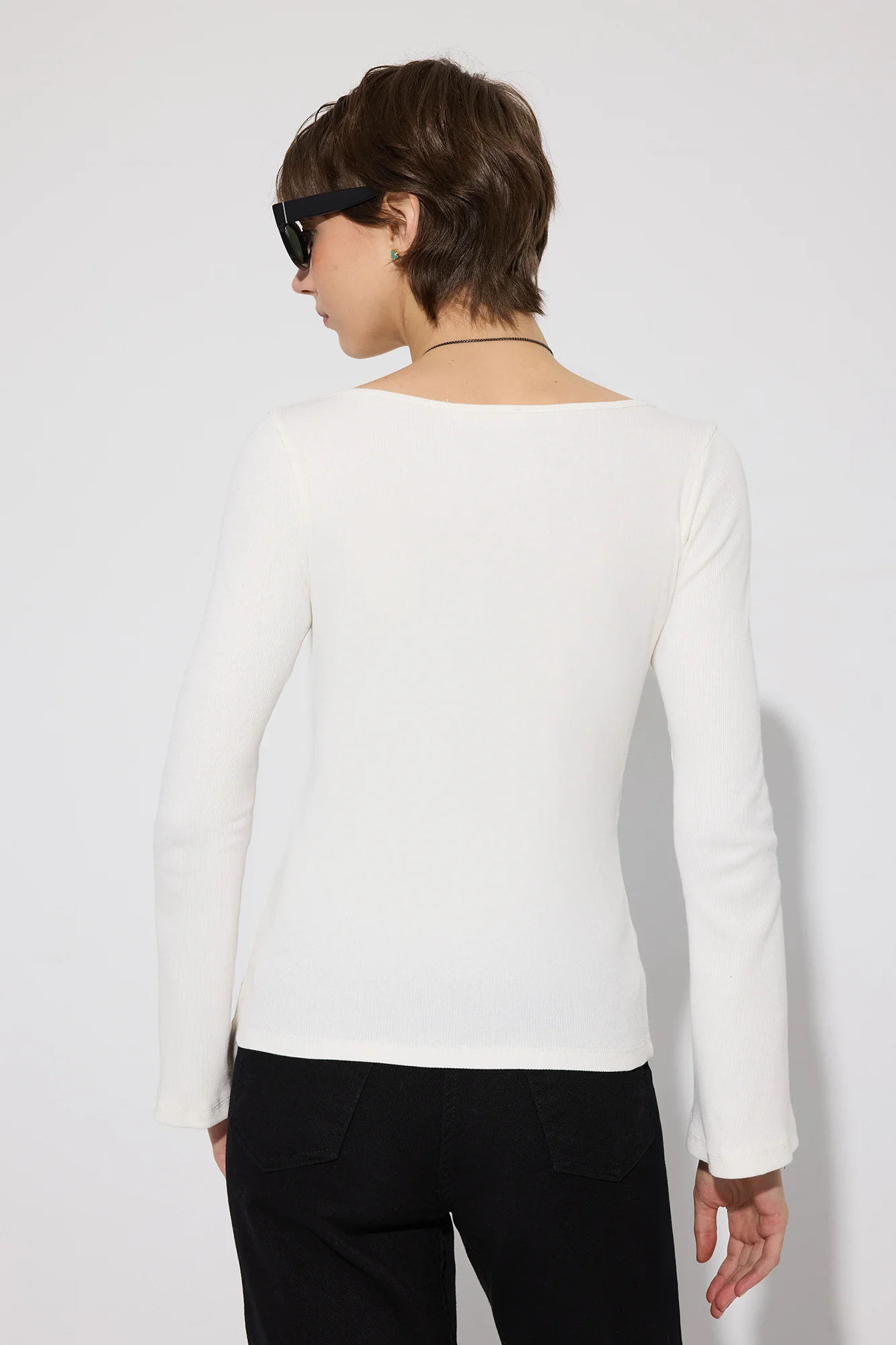 COTTON BOAT NECK BODYSUIT - Image 5