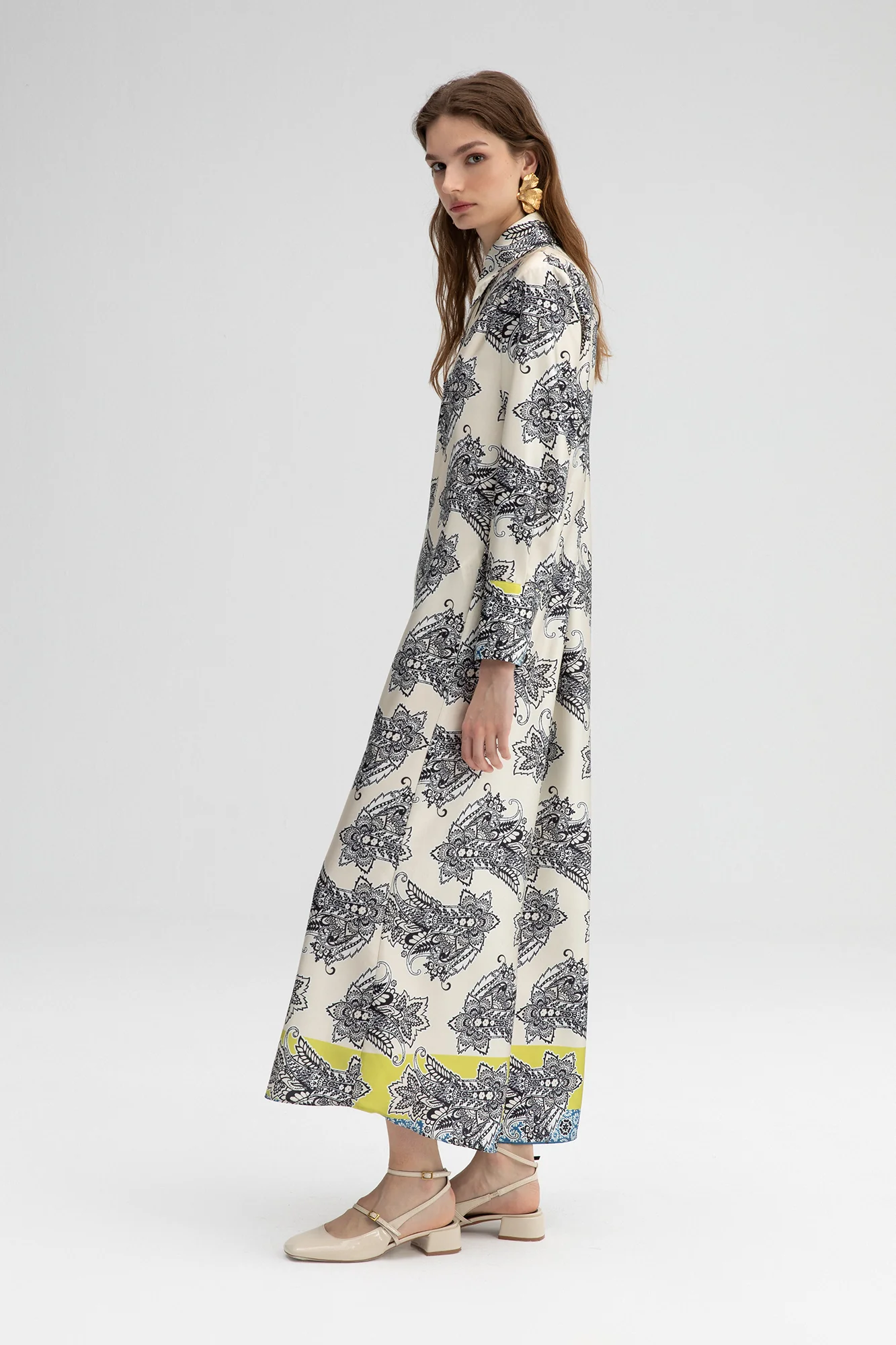 PATTERNED SATIN DRESS - Image 3