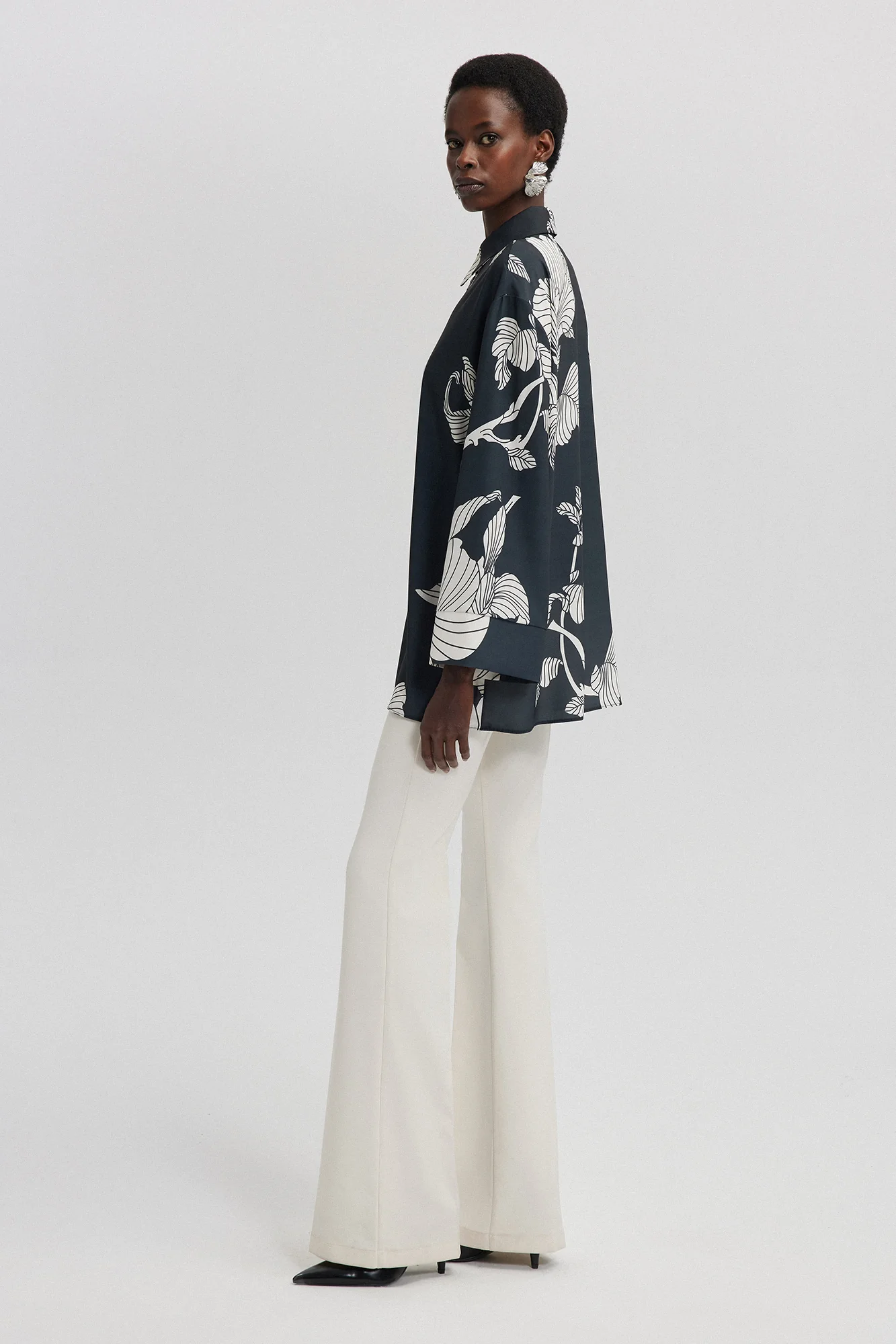 PATTERNED SATIN SHIRT - Image 3
