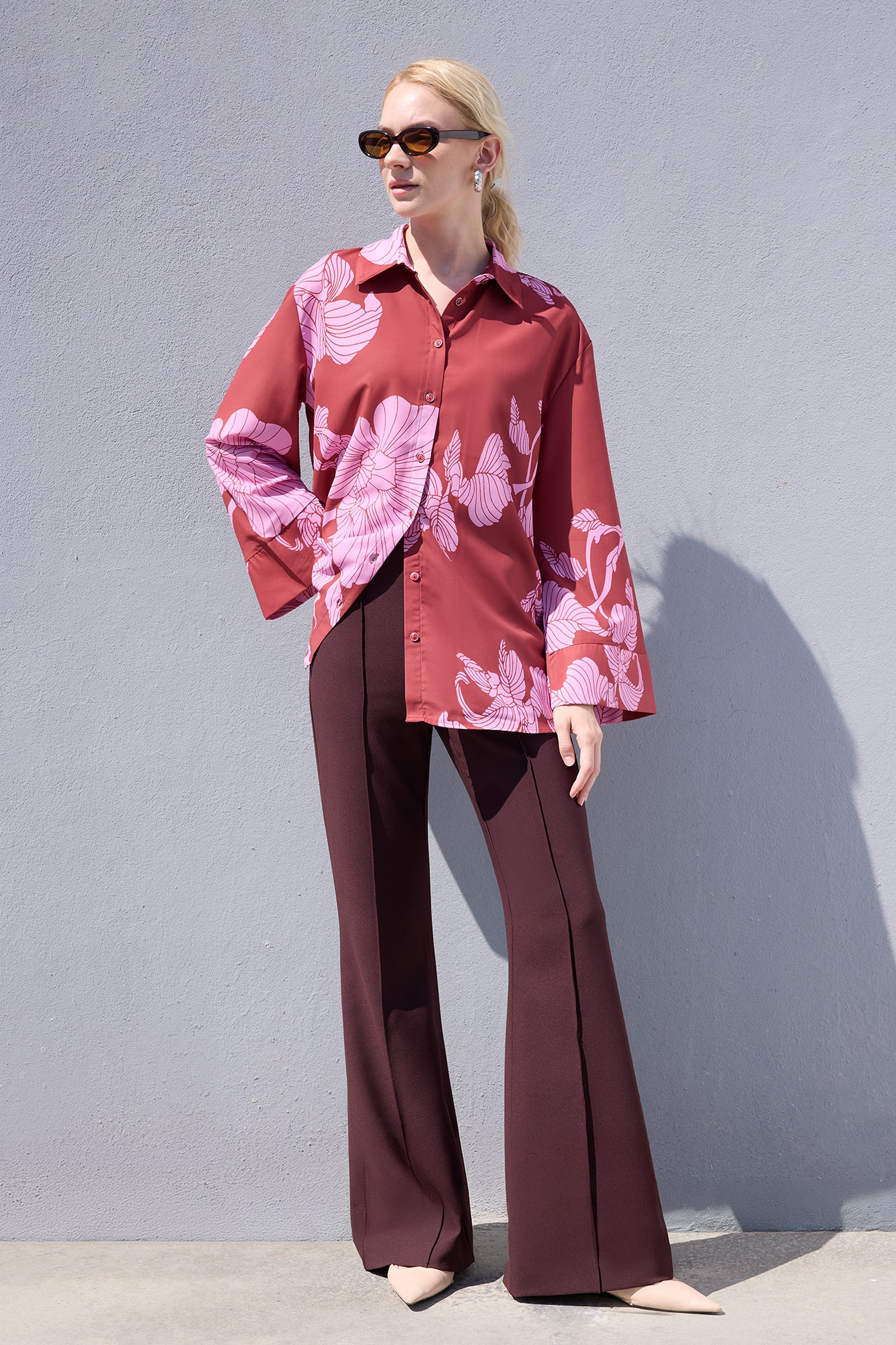 PATTERNED SATIN SHIRT - Image 3