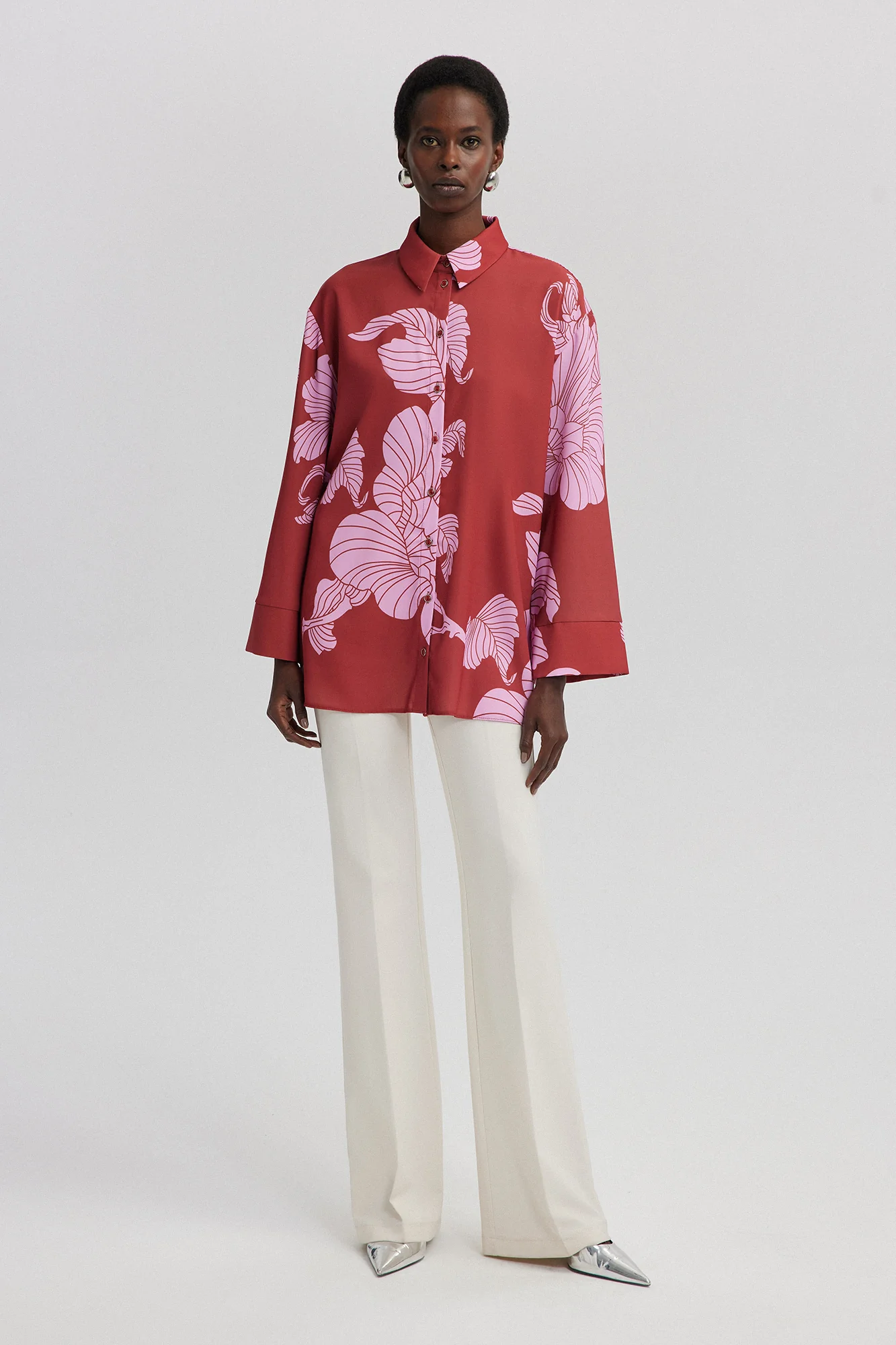 PATTERNED SATIN SHIRT - Image 4