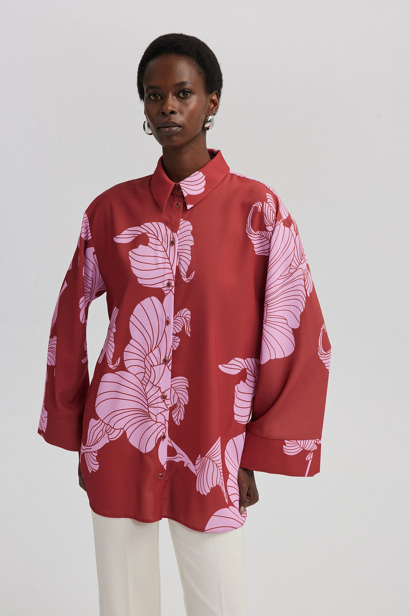 PATTERNED SATIN SHIRT - Image 5