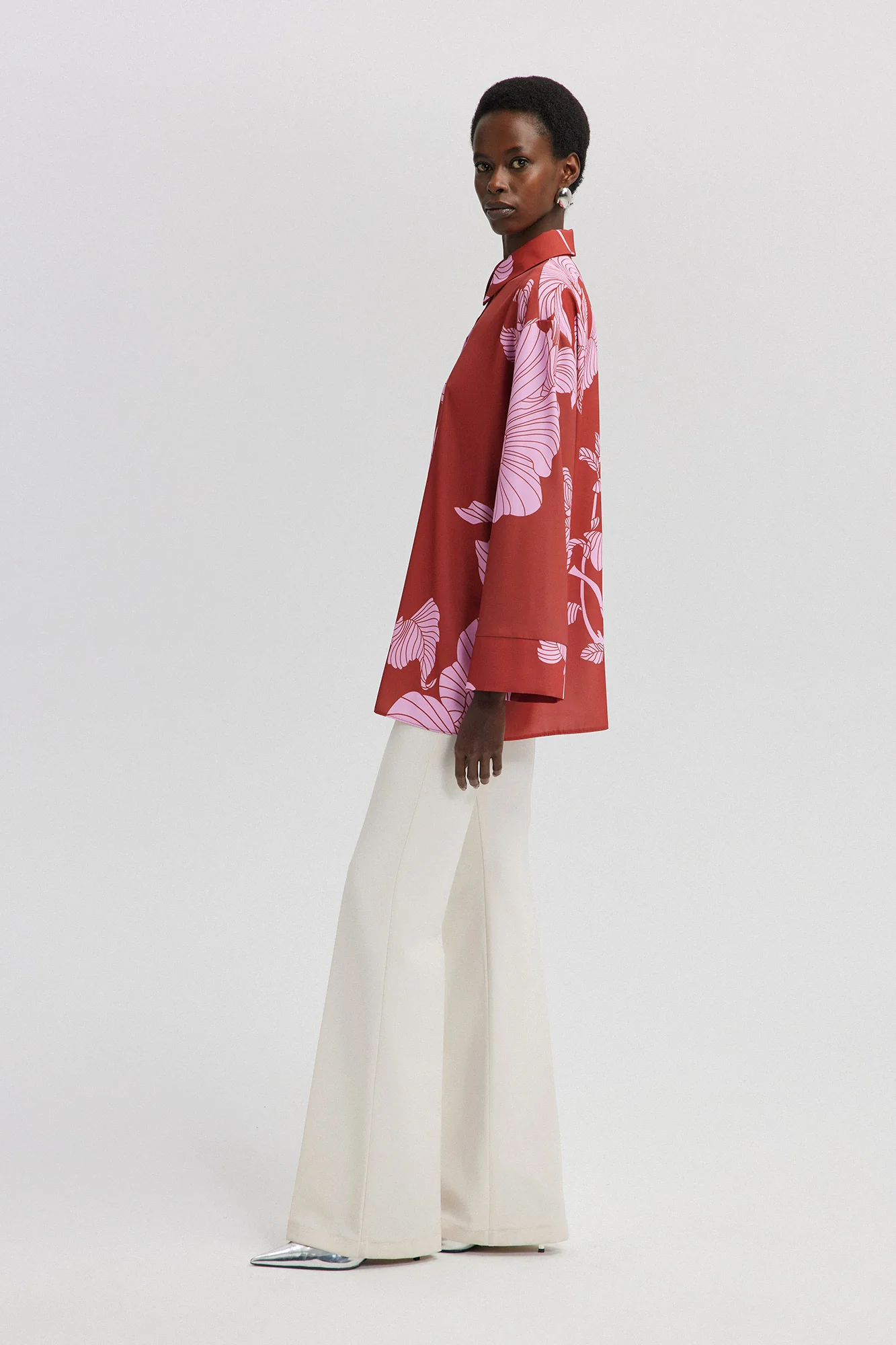 PATTERNED SATIN SHIRT - Image 6