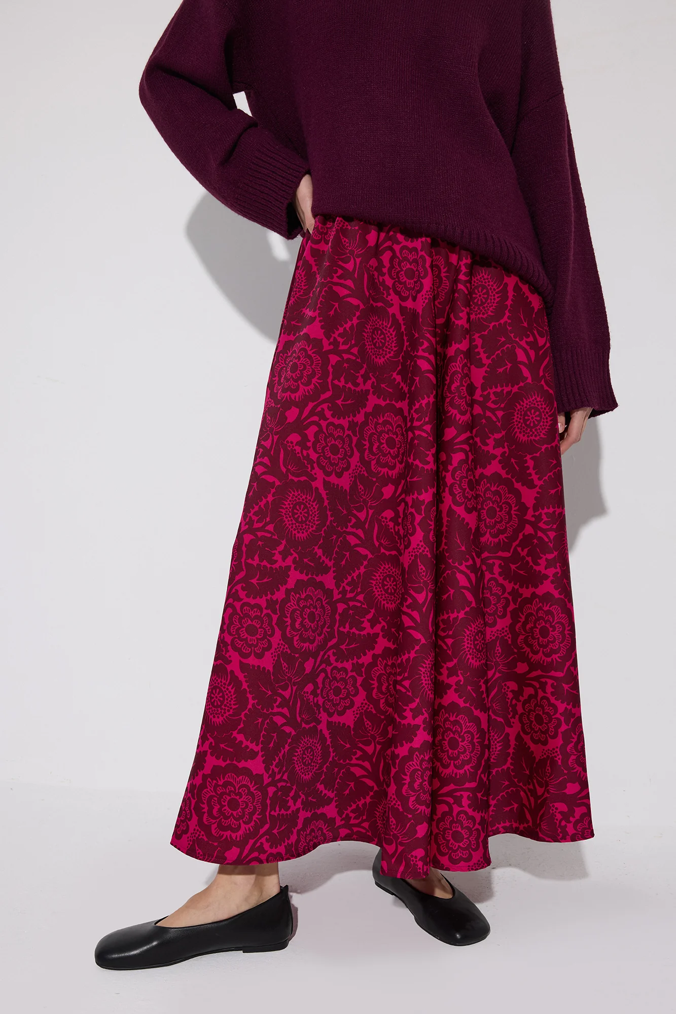 PATTERNED SATIN SKIRT - Image 3