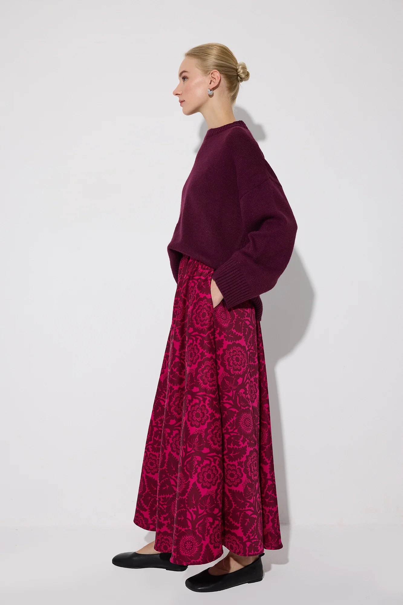 PATTERNED SATIN SKIRT - Image 4